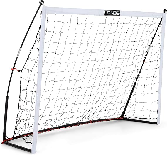 With Ground Stakes Carry Bag Premium Soccer Training Equipment For Kids And Adults Lightweight Soccer Nets For Backyard Lanos Portable Soccer Goals With Rebounder Rebound Soccer Goal Field Court Rink Equipment