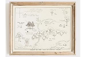 Winnie the Pooh Hundred Acre Wood Map Wall Art