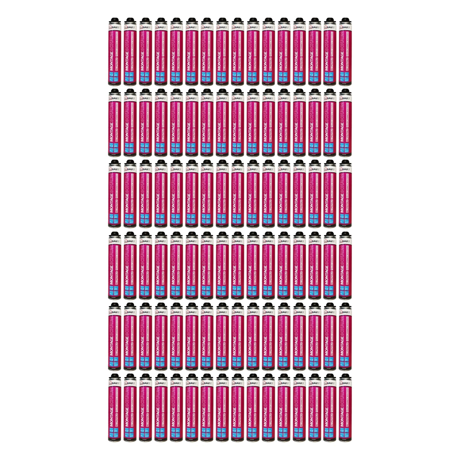 MSP24 - Juego de espuma de montaje para pistola, 750 ml, alta insonorización, aislamiento térmico, B2 (sin limpiador/sin pistola de espuma, 96 x 750 ml)