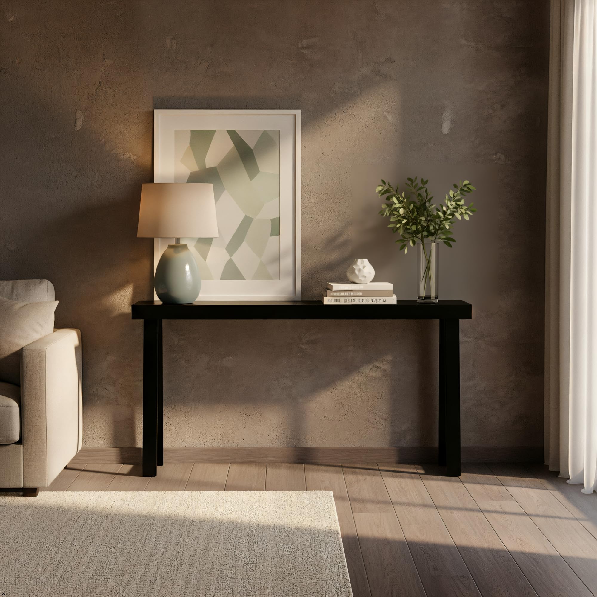 Best Long Console Table Picks for 2026 5 Plank+Beam Classic Console Table, 66 Inch, Black — product photo