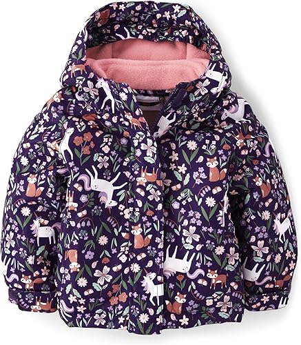 The Children's Place Chaqueta de invierno pesada 3 en 1 para bebés y niñas pequeñas, resistente al viento, forro polar interior