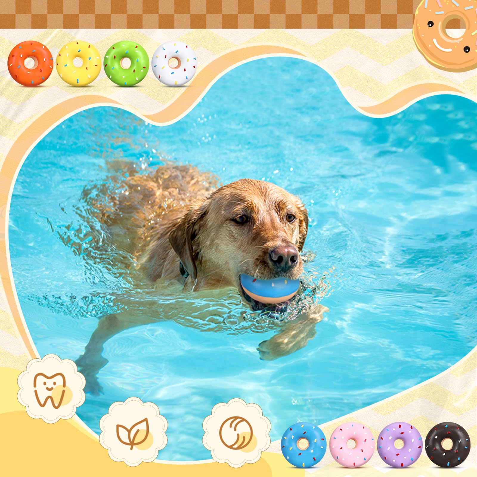 JellyArch 16 piezas de juguetes de látex chirriantes para perros masticadores agresivos, juguete masticable resistente y duradero para perros, juguetes de dentición sin relleno, juguetes para jugar