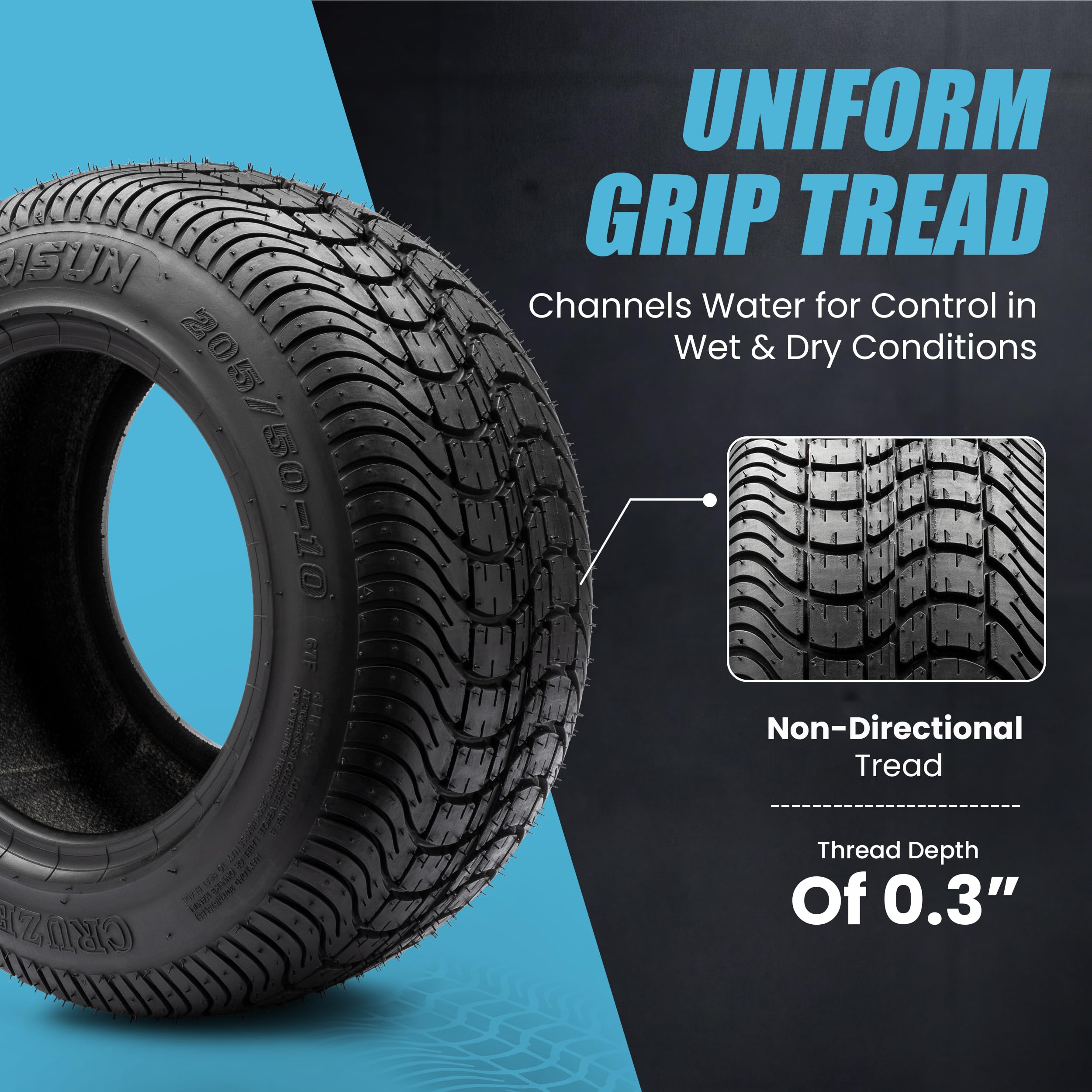 205/50-10 ホイールタイヤ Amazon.com: Arisun Cruze 205/50-10 Golf Cart Tires, Set of 4