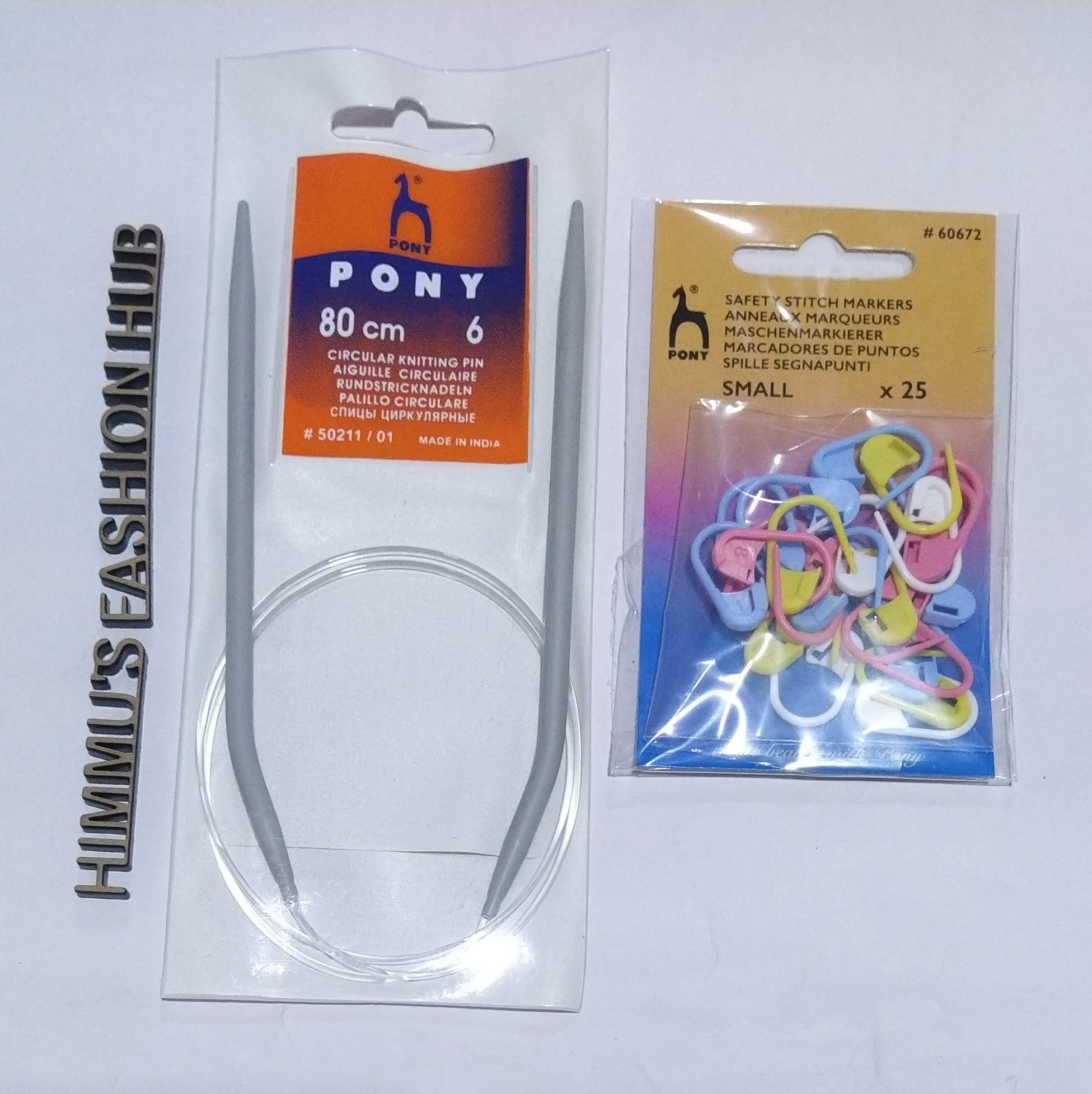 HIMMU'S FASHION HUB Aluminium Circular Knitting Needles Size no. 6 (Diameter-5.00mm) & 25 Pcs Knit Crochet Stitch Marker Used for Making Sweater, Socks, caps & Woolen artefacts-picture-25