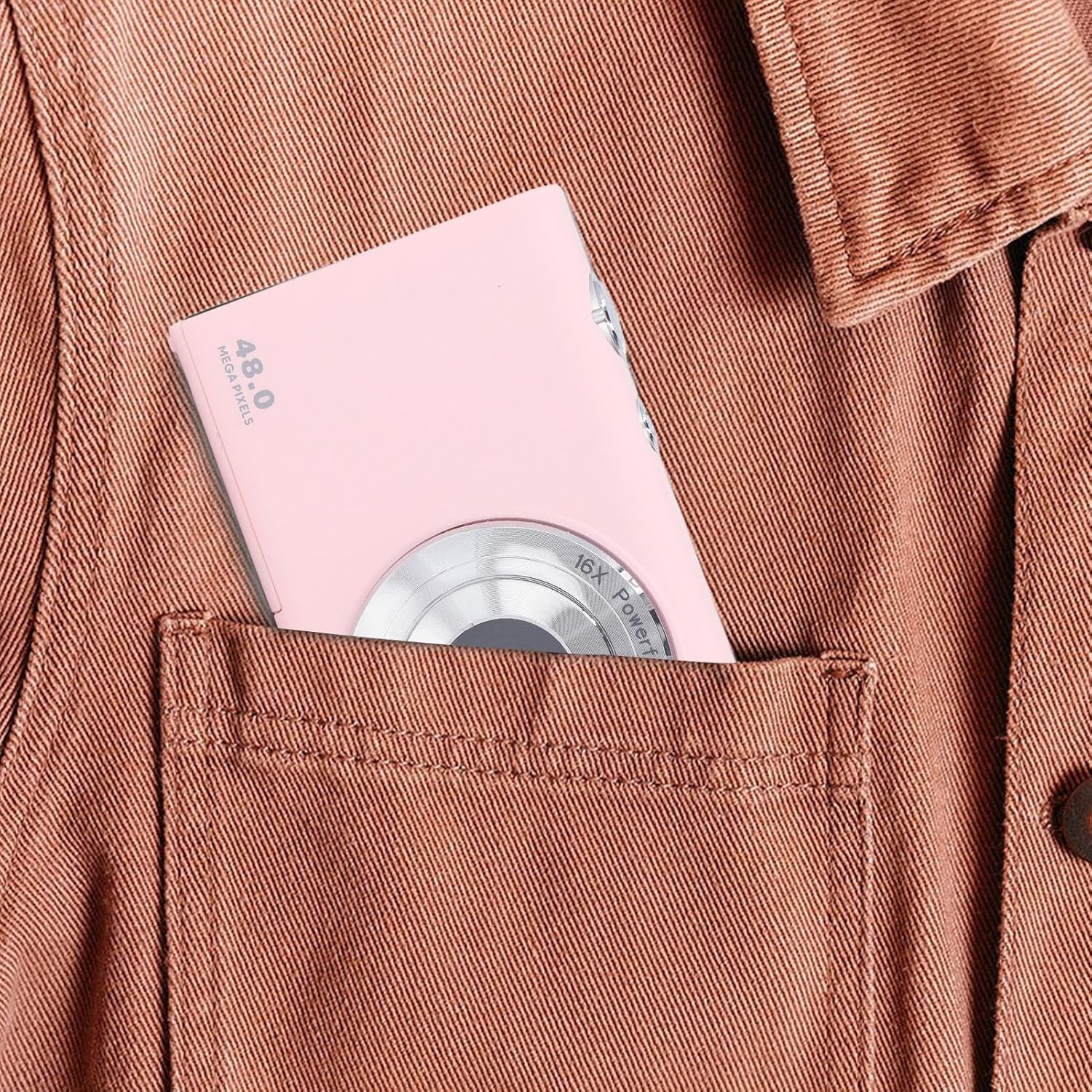 4K Digital Camera, 48MP Compact Camera with 2.8 Inch Screen, 16X Zoom Autofocus, Anti Shake Camera for Travel, Vlogging (Light)