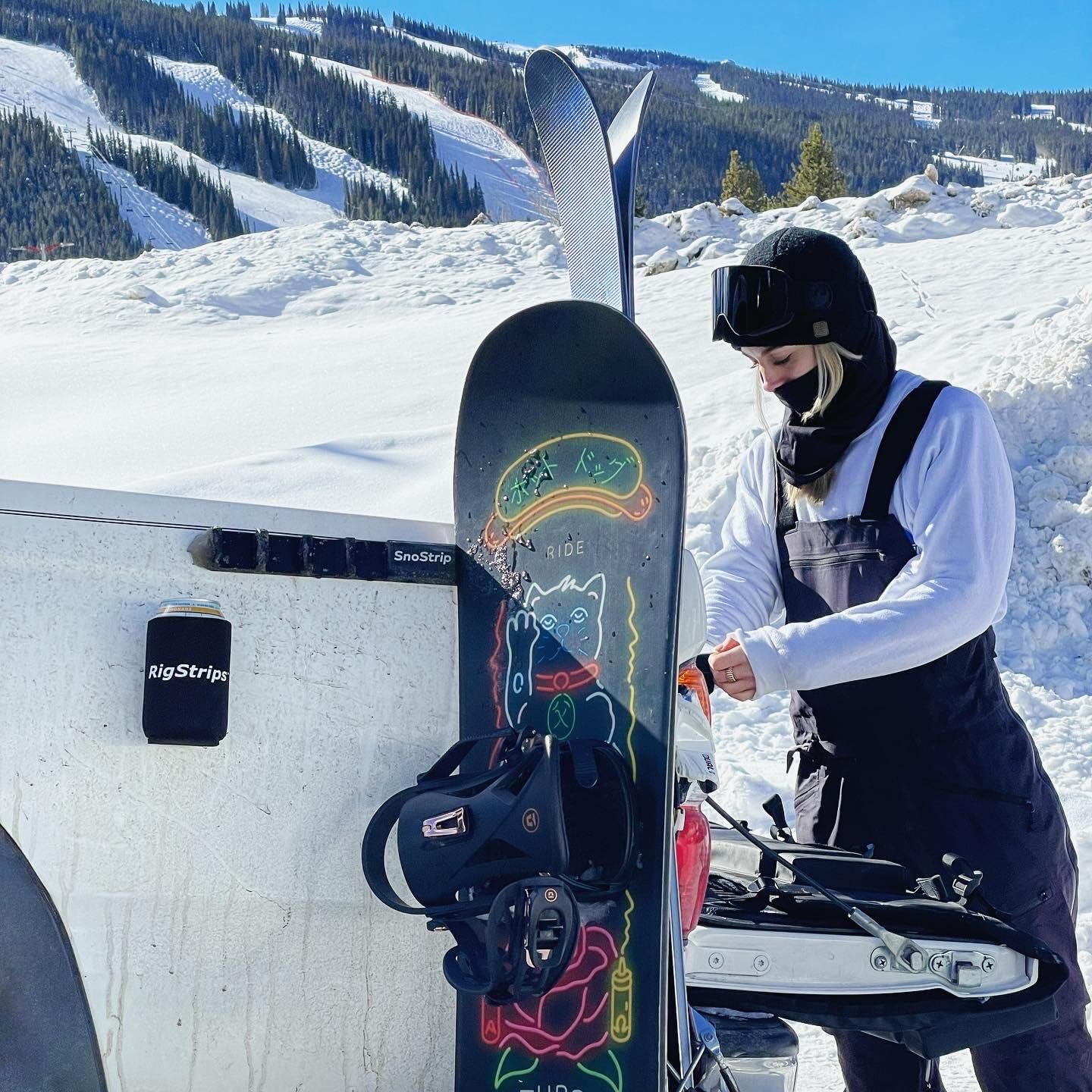 SnoStrip by RigStrips | The Original Protective Magnetic Ski & Snowboard Holder for The Side of Your Vehicle for Paint and Gear Protection