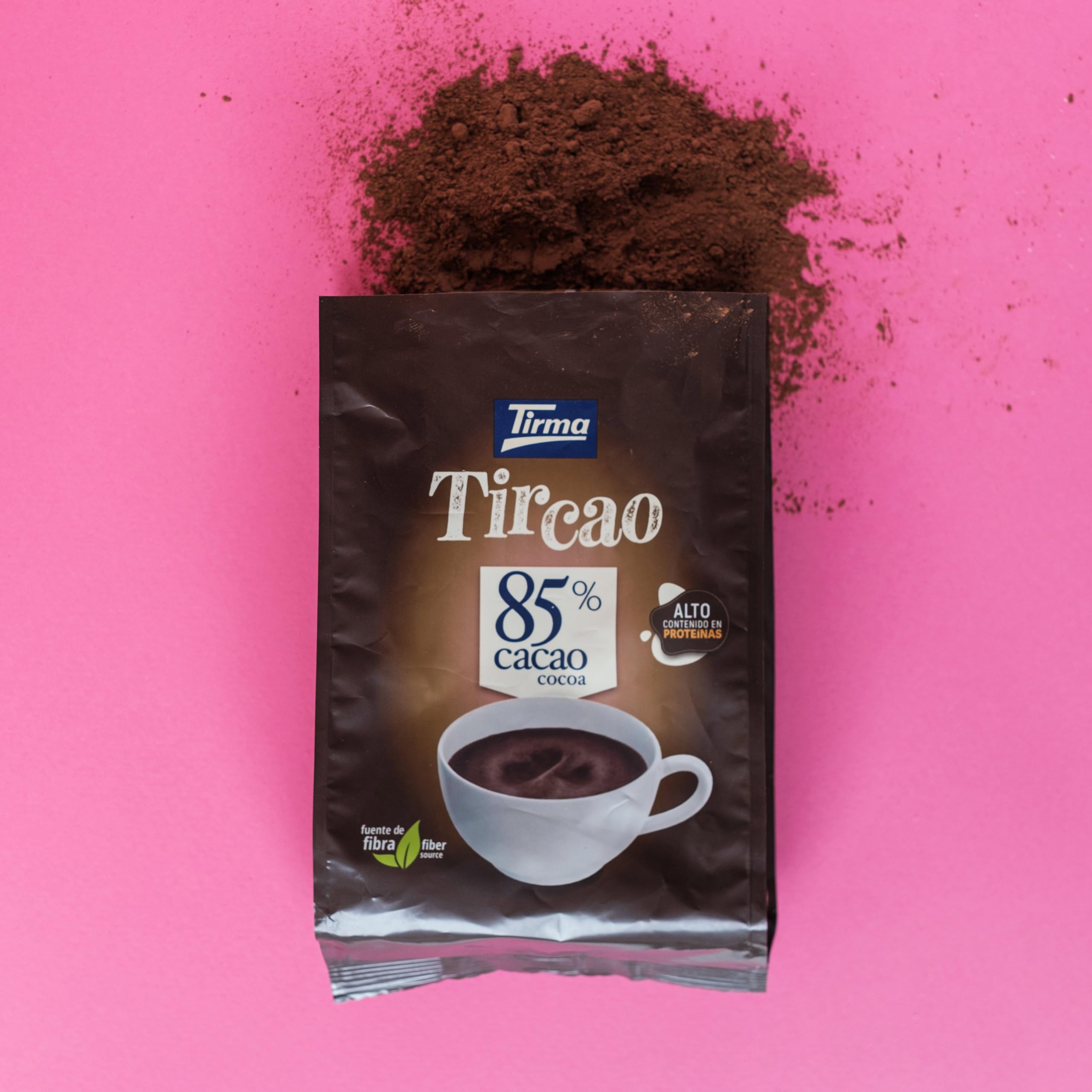 Tirma TirCao 85% Cacao Soluble 350 g Cacao en Polvo Intenso Sin Gluten Apto para Veganos