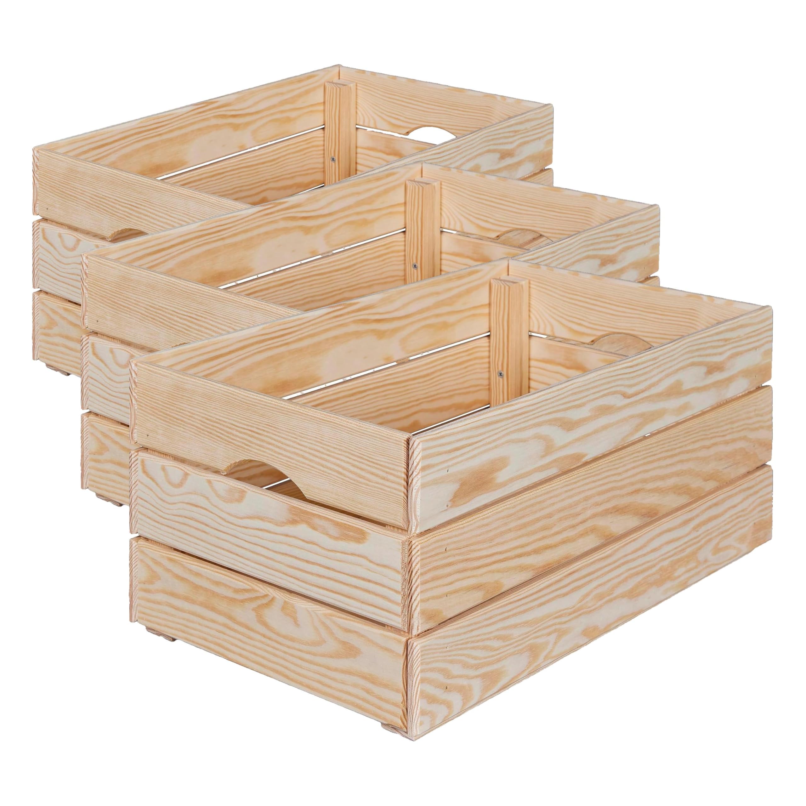 Caisse en bois massif Inter Link, coffret de rangement durable haut de gamme 51 x 31 cm