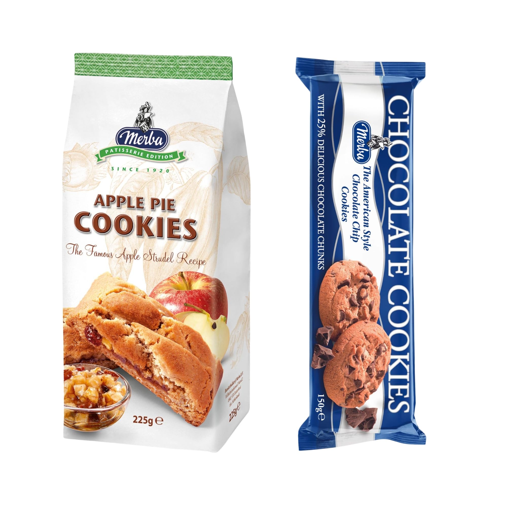 Merba |Choclate Cookies 25%|Patisre Apple Pie Cookies|Combo Of 2