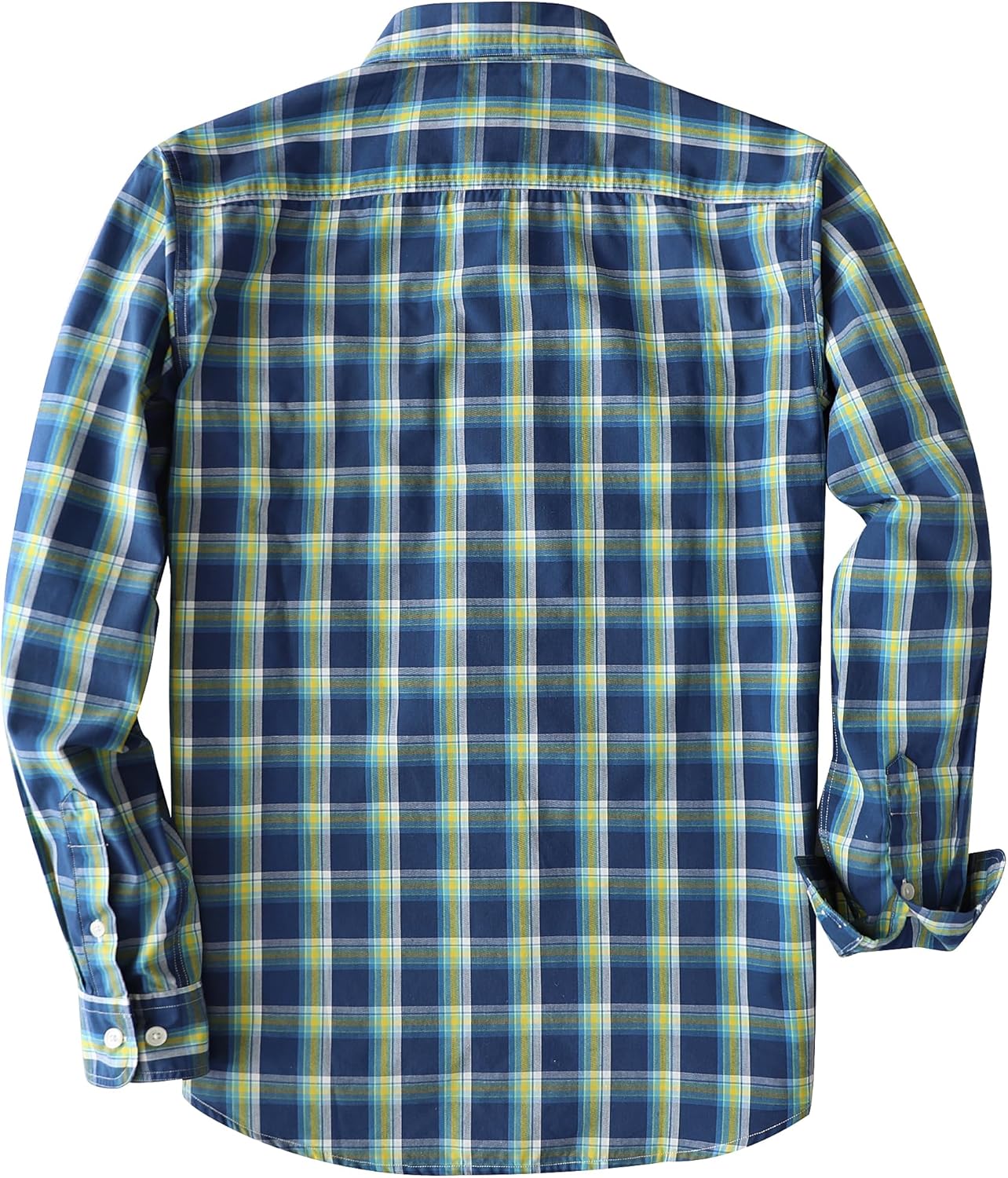 Dubinik® Mens Long Sleeve Button Down Shirts Casual Plaid Shirt with Practical Double Pockets Comfortable and Soft - Image 2
