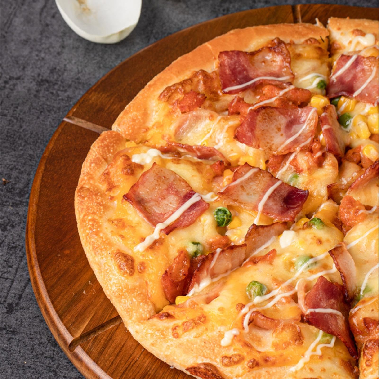 Genérico Tabla Para Servir Pizza | Con 6 Ranuras Y Mango,Tabla De Cortar Y Pala Para Pizza De Madera,Para Hornear En Casa Carne Queso Pan Fruta Comida Accesorios De Horno