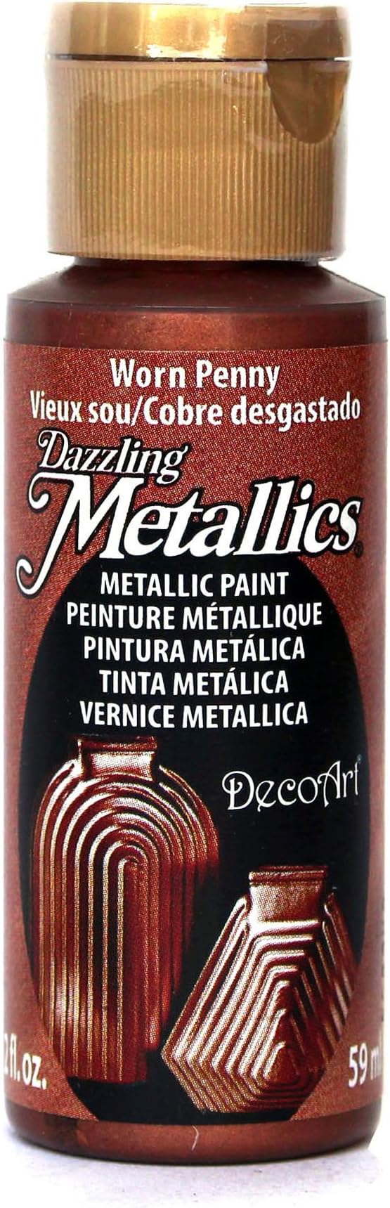 DecoArt Dazzling Metallics Teal Acrylic Paint - 4 Pack, 2oz Bottles, Iridescent Metallic Paint For Crafts - View #11