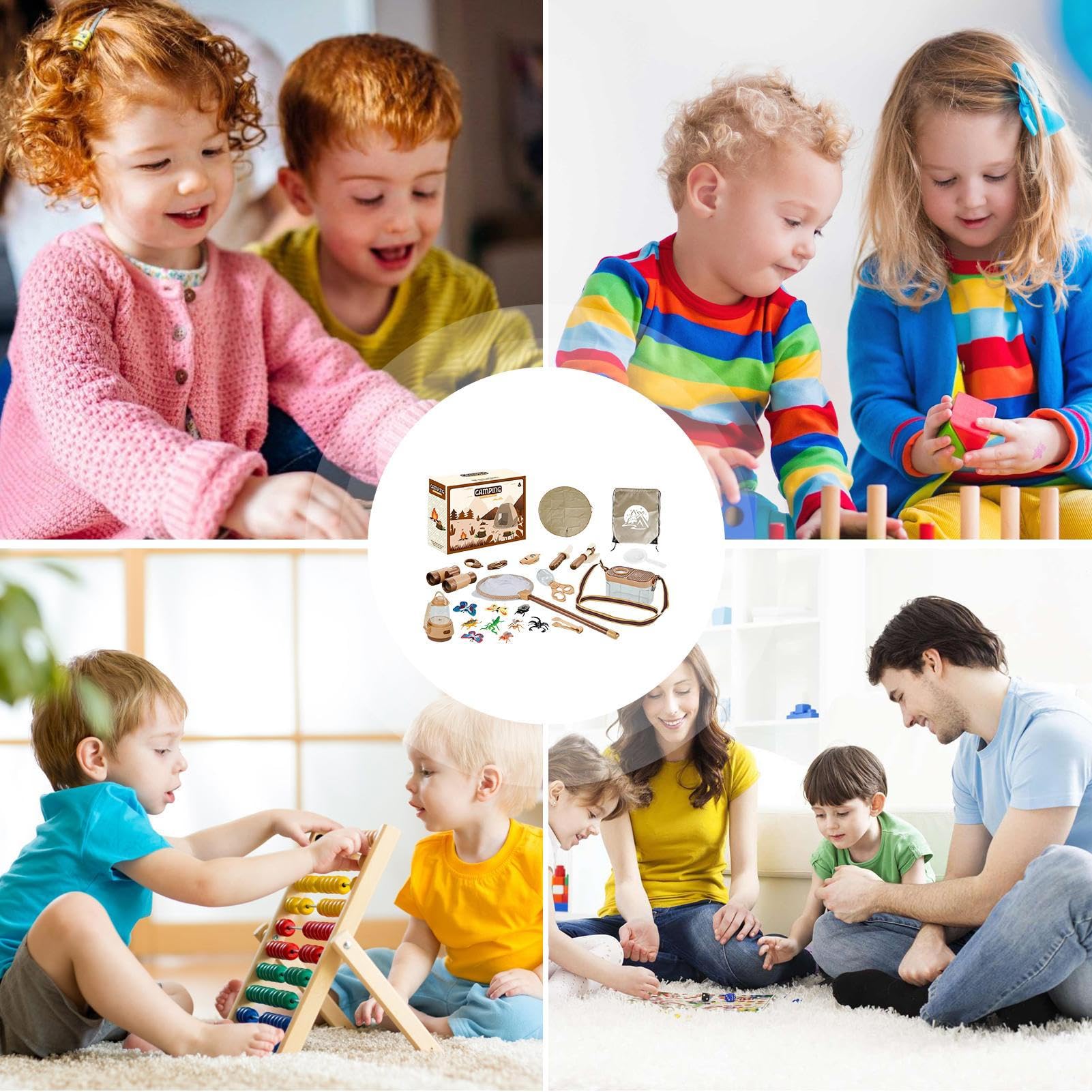 Giocattoli Da Campeggio Per Bambini Falò Sicuro Realistico Finti Utensili