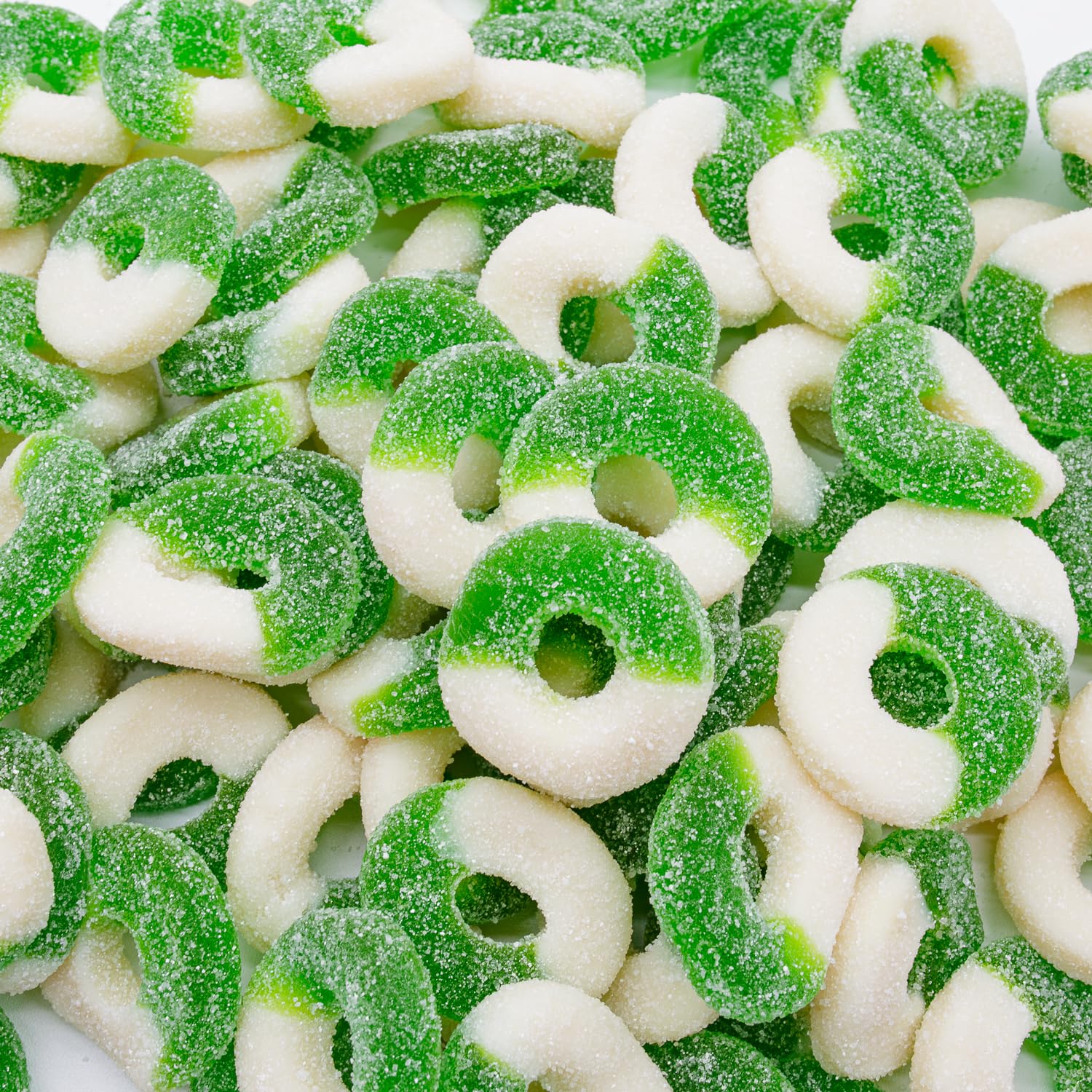 Gummy Candy Bulk 5 lb – APPLE Rings Gummies in Resealable Bag, Soft and Chewy, Light Sugar Coated, Gluten Free