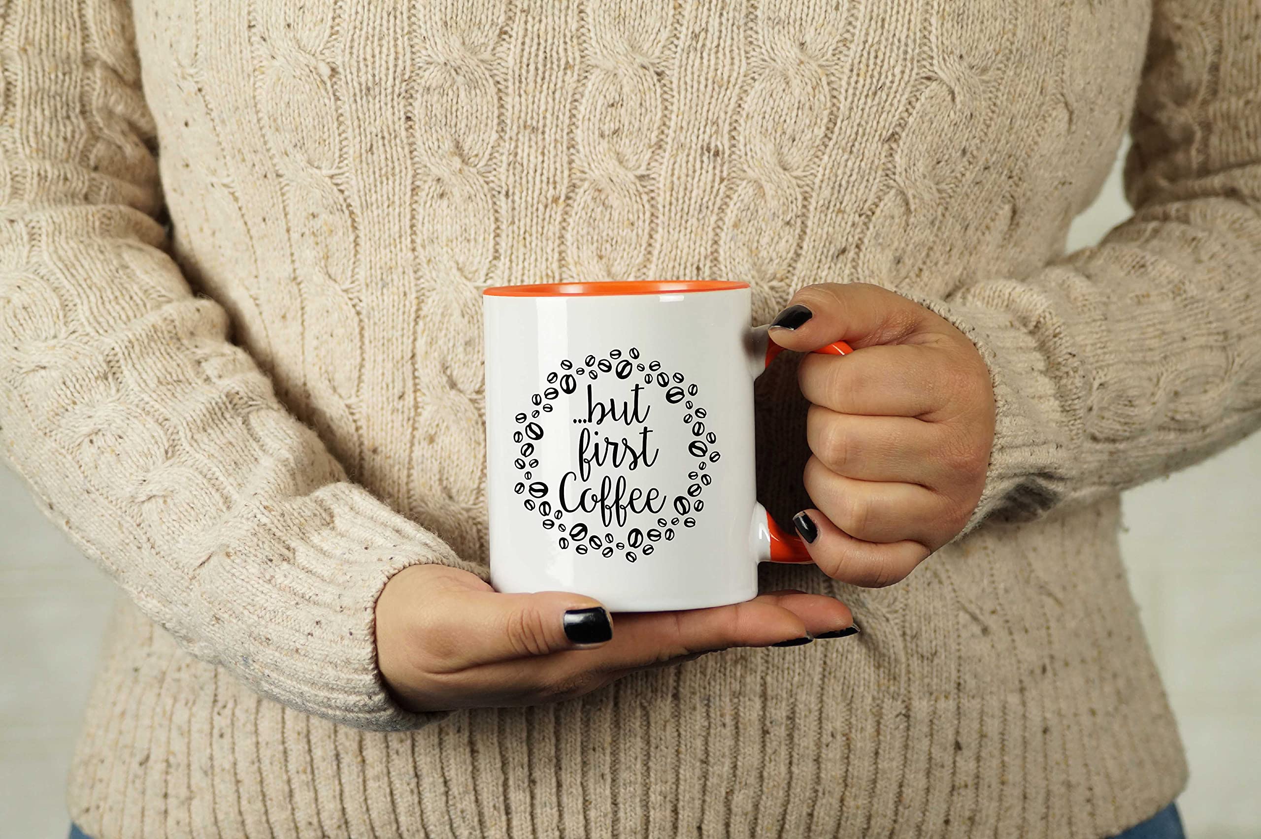 Amazon.com: Inkdotpot Enjoy Your Coffee 11 Oz Ceramic Coffee Mugs