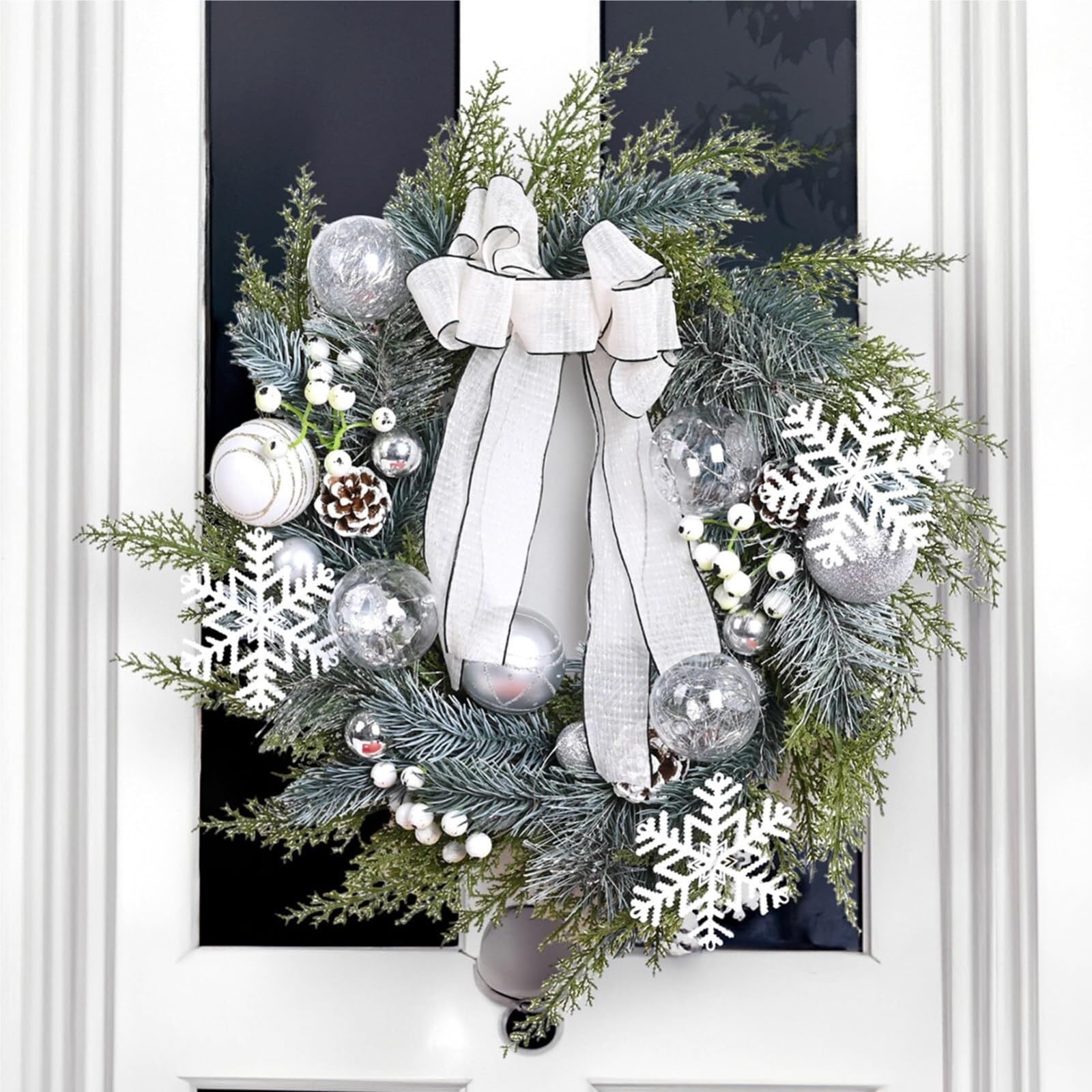 Corona Navidad Guirnalda De Navidad Artificial Decoración Puerta Corona Al Aire Libre Artificial Decoración
