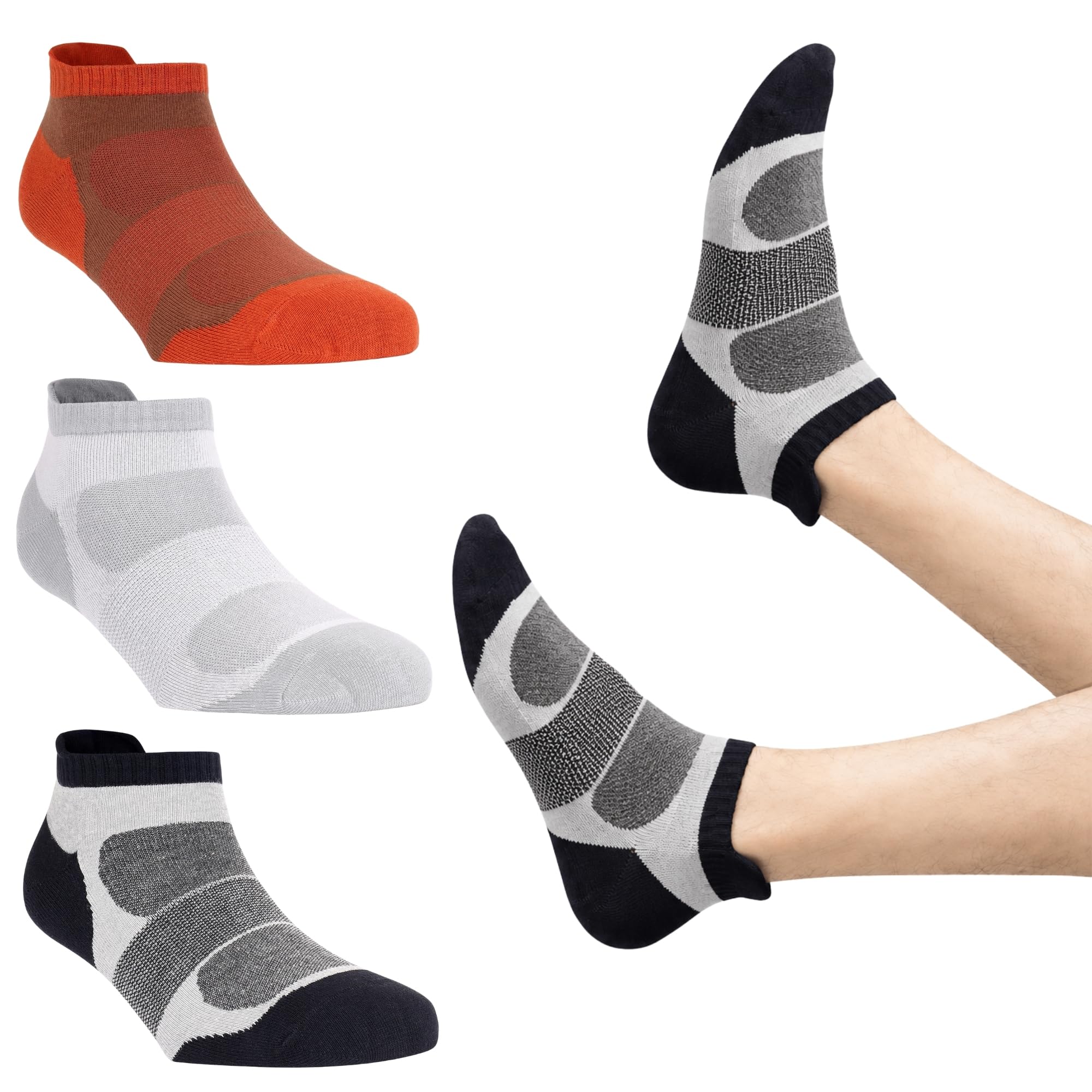 Mojaa Luxe AIRFLEX EDITION (Luxury Pure-Combed Cotton) (Pack of 3) Low-Cut Ankle Socks for Men & Women | Breathable Air Mesh | Anti-Odour, Anti-Bacterial | Arch Support | Casual & Sports Socks-picture-39