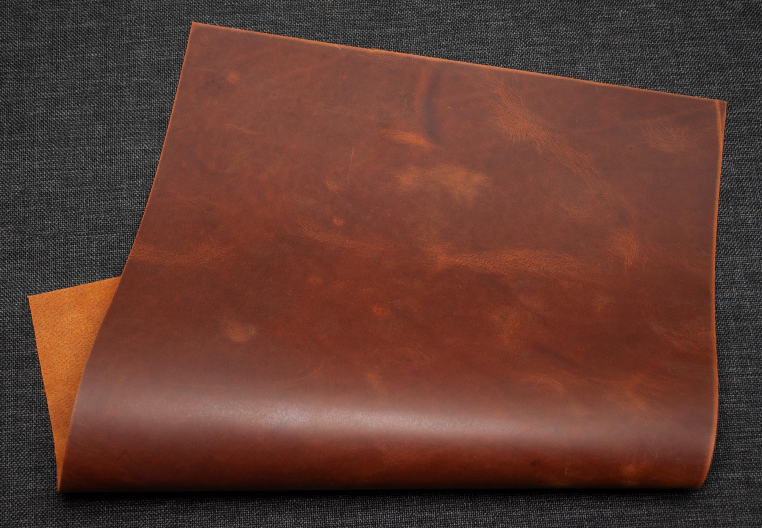 Piel de vacuno Pull-Up Crazy Horse de 1,7 mm, tamaño A5 x 6 unidades (Brown Whiskey 1,7 mm)