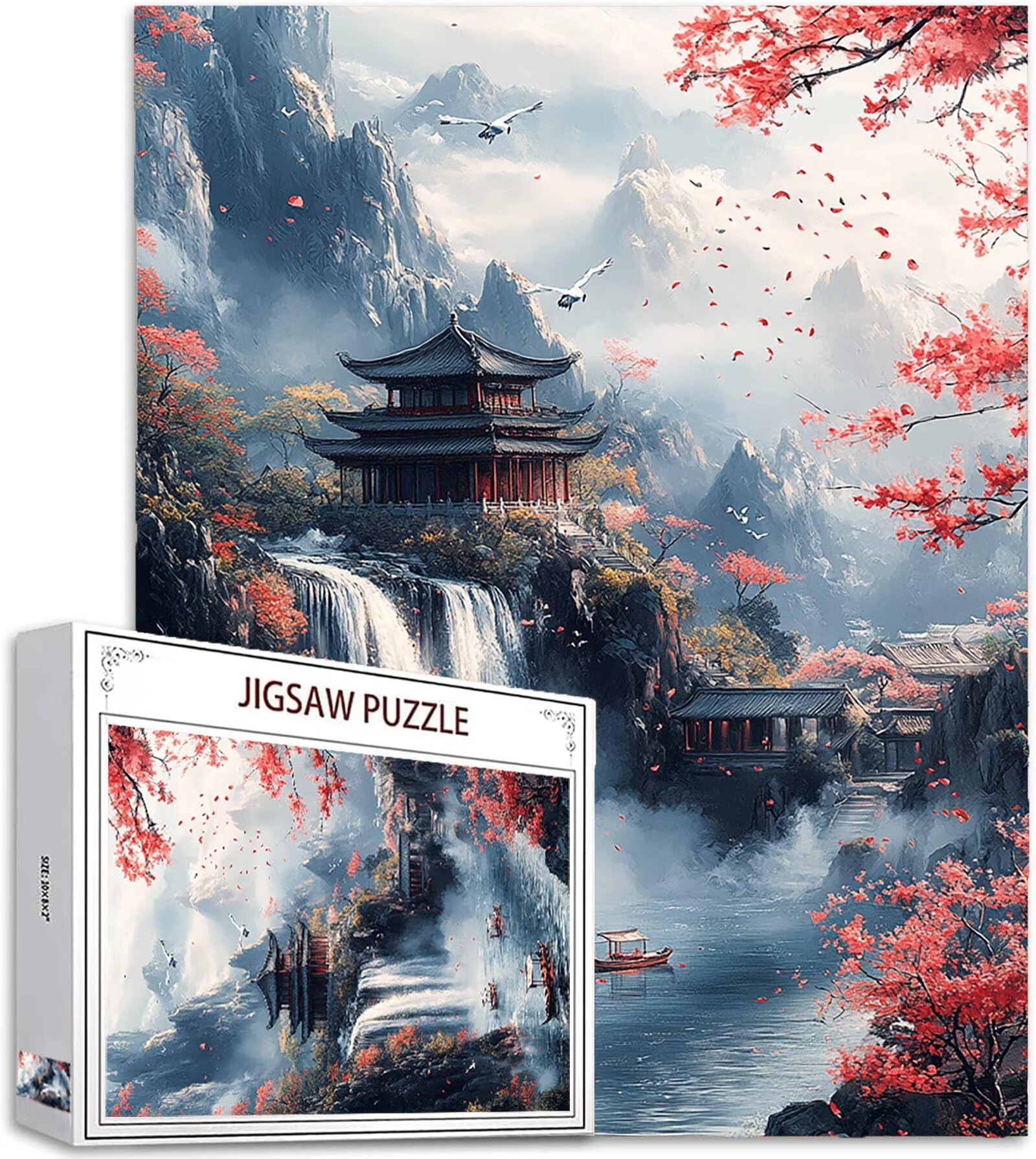 Giappone Puzzle 3000 Pezzi Grandi Dimensioni per Adulti, Puzzle Paesaggio Motivo Progettazione con Compact Box e Poster Incluso per Home Room Wall Decor, Regalo Donna, Legna Jigsaw 122x81cm, Model788