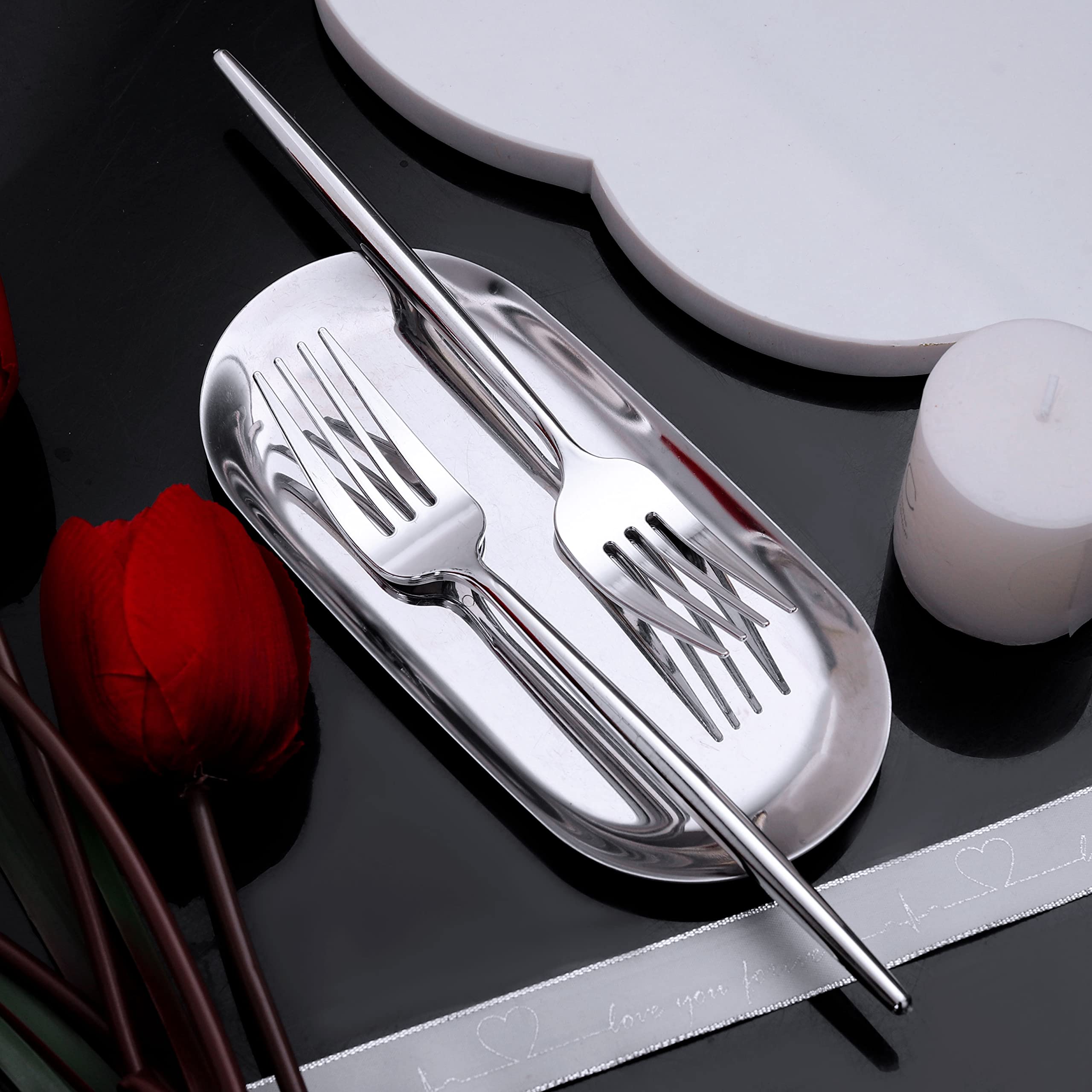 U-QE 180 tenedores desechables de plástico plateado, resistentes, perfectos para fiestas y bodas