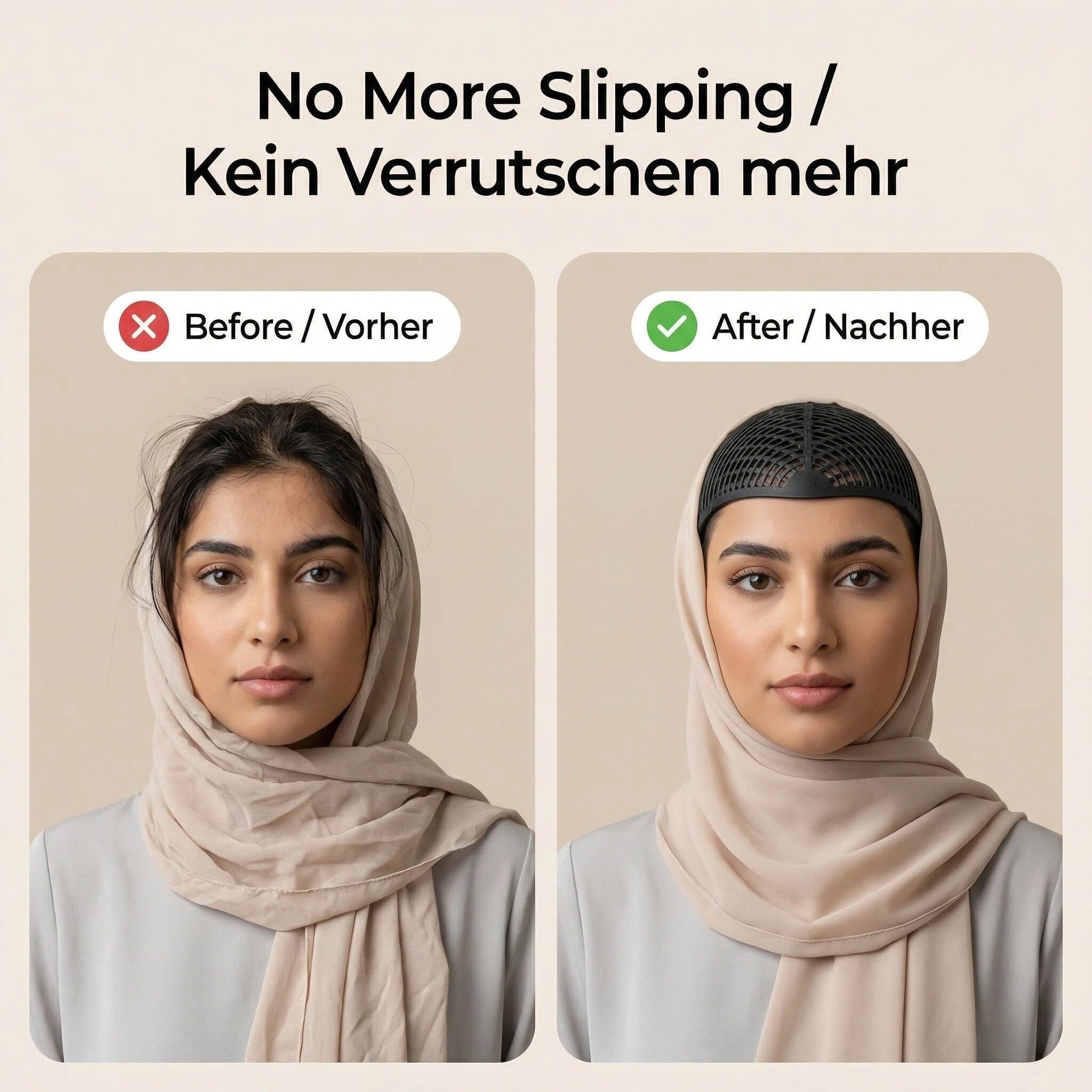Bandeau élastique pour hijab, doux, antidérapant, léger et confortable pour les femmes, les étudiants, parfait pour un usage quotidien, le sport et diverses activités