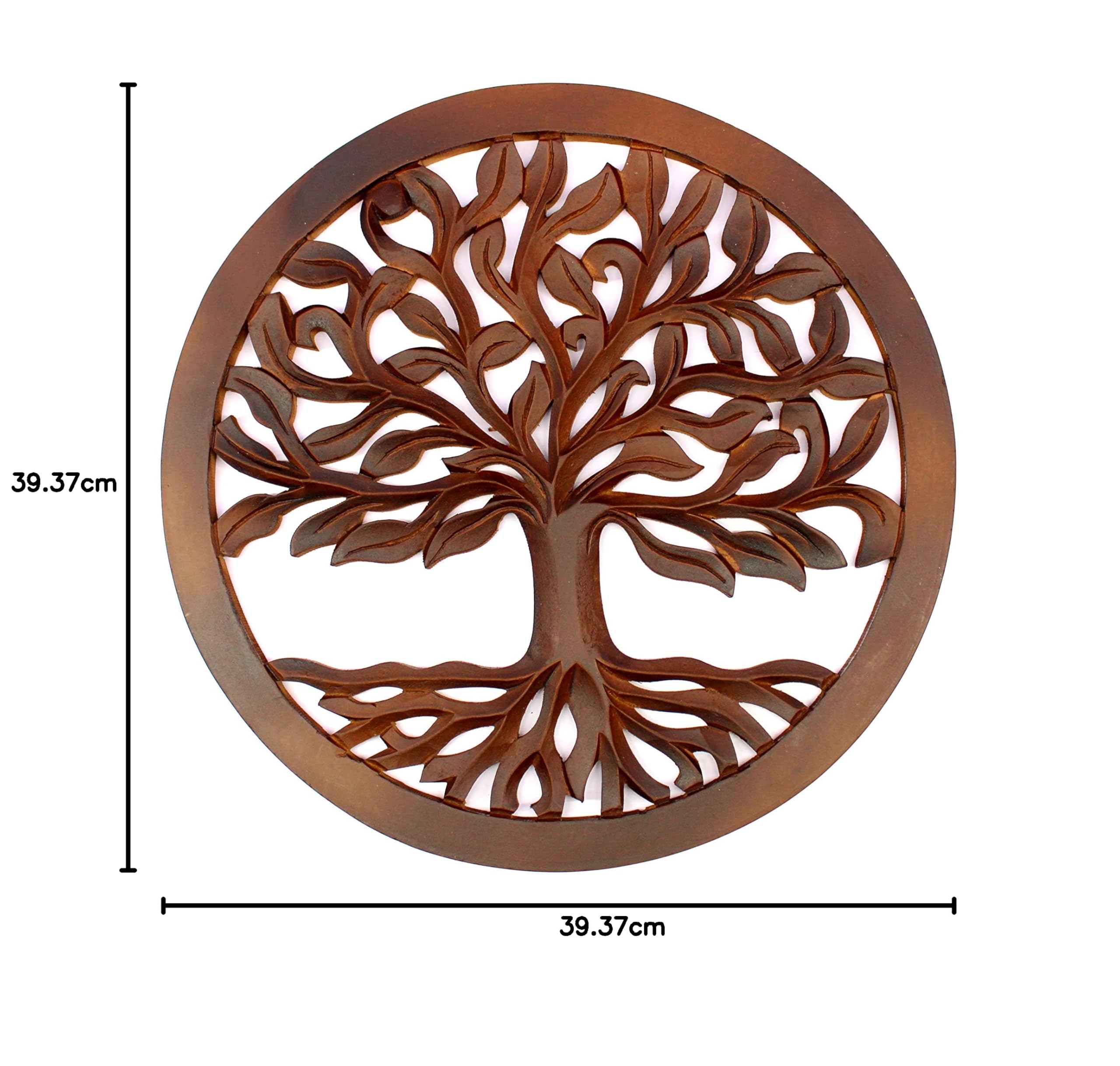 Tree of Life Wall Hanging - Wooden Sculpture -9