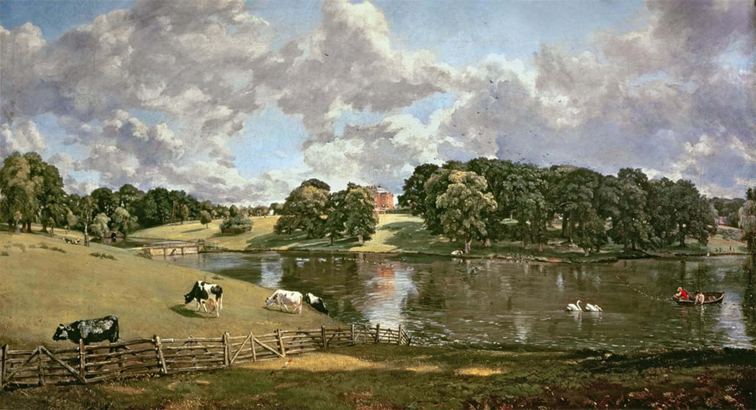 HRJUBWREE Retro Picture Art Painting Wall Poster Wivenhoe Park Essex by John Constable Vintage Art Print for Home Decor 60x90cm
