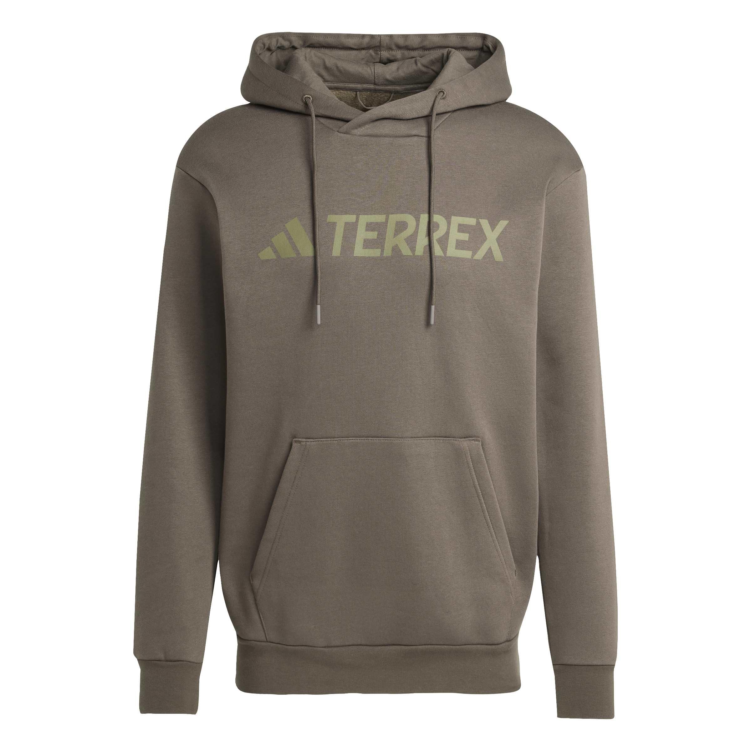 adidas Men's Terrex Multi Large Logo Hoodie, shadow olive, M
