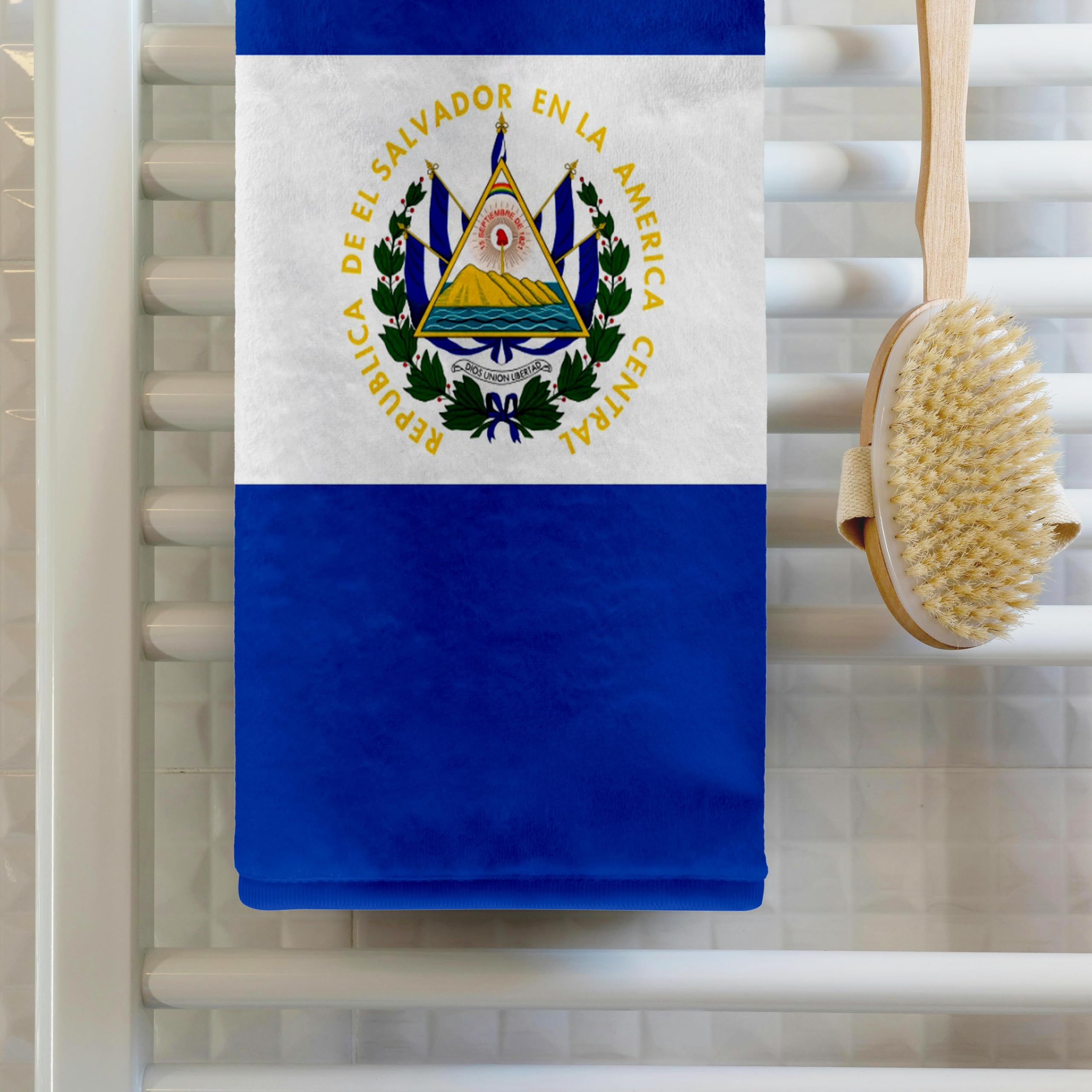 3dRose Handtuch Flagge Von El Salvador – 38,1 X 55,9 Cm, Polyester-Baumwolle-Mix