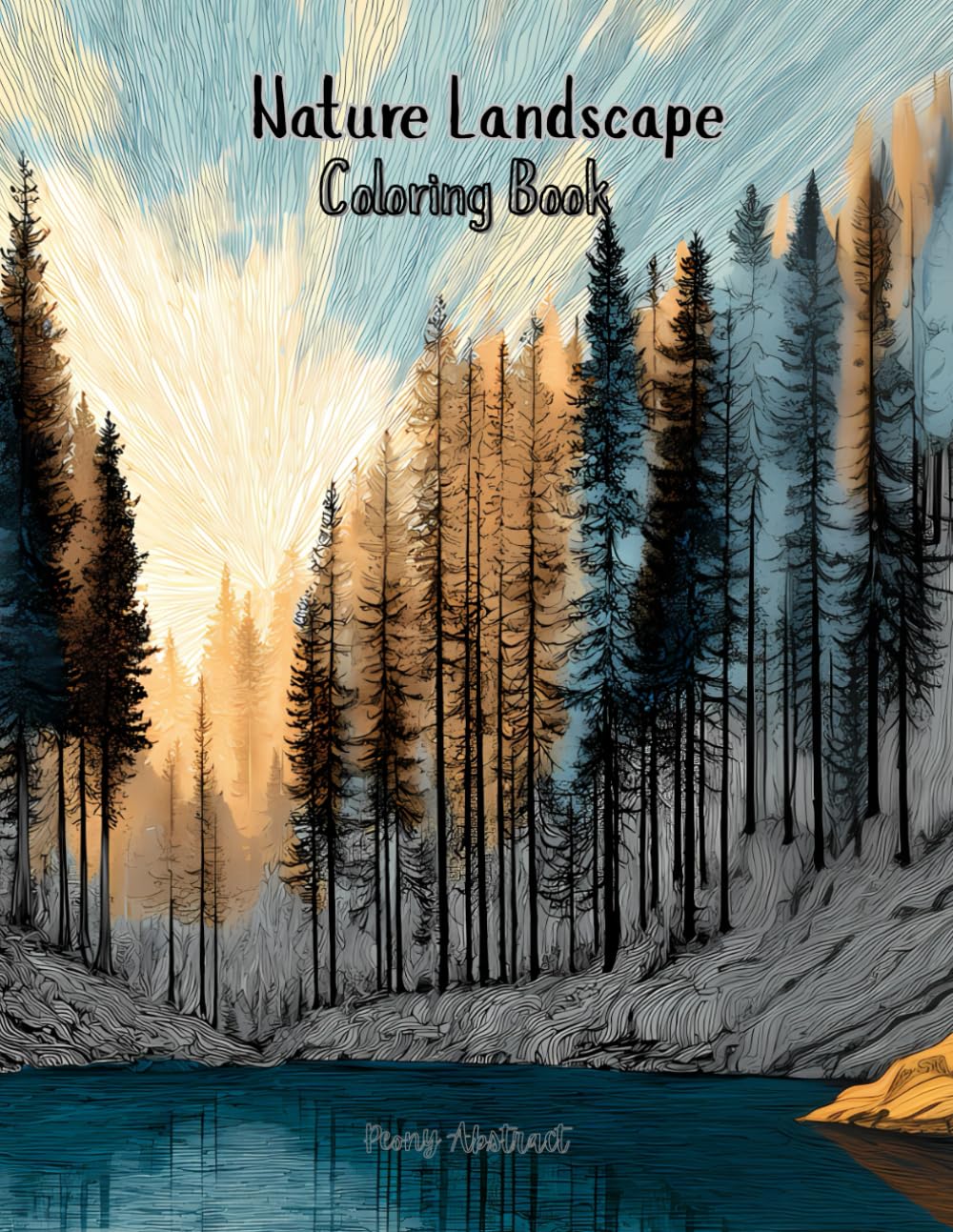 Nature Landscape Coloring Book: Inspiration for coloring of nature landscape with 50 features.