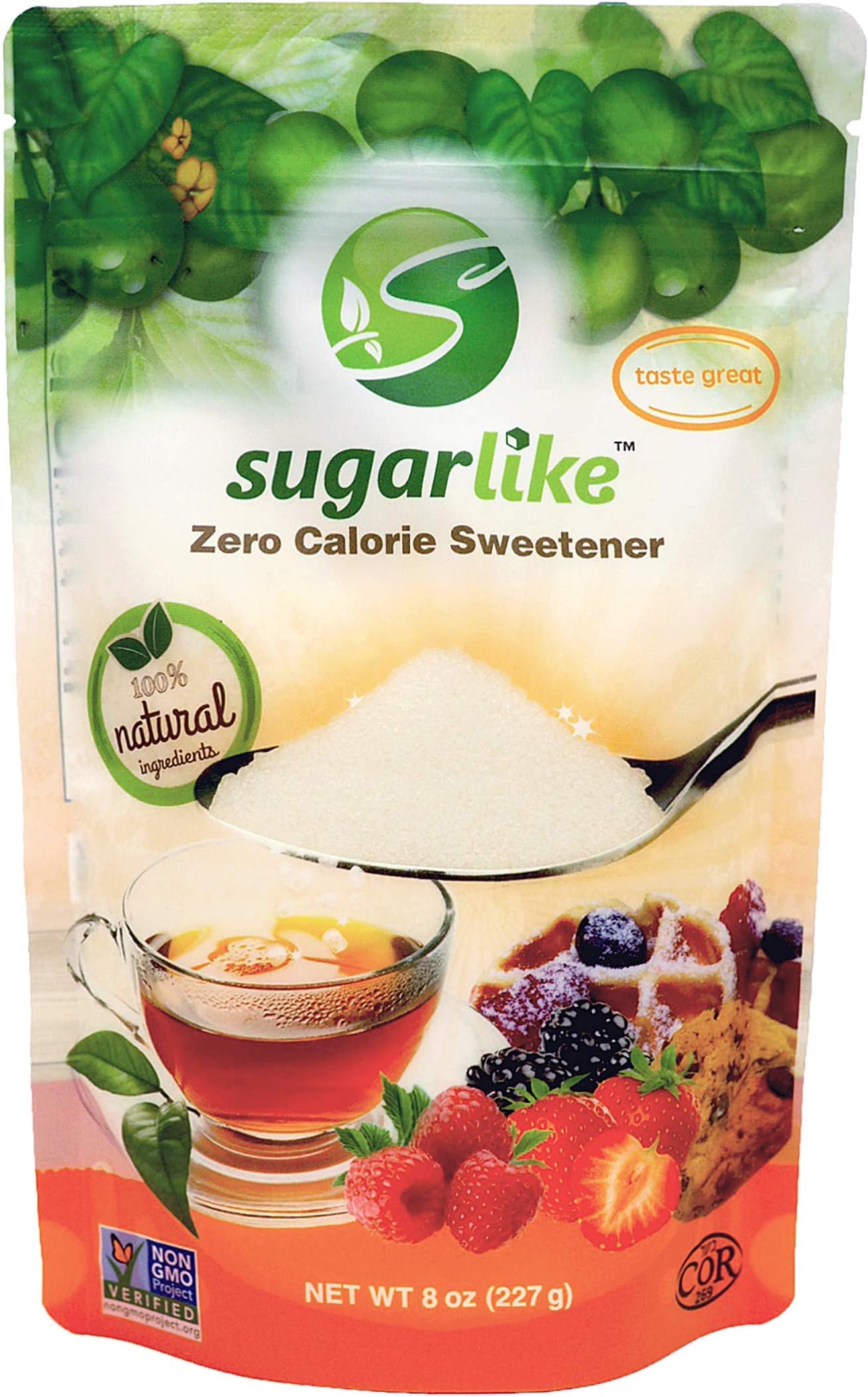 SugarLikeMonk Fruit Sweetener (0.5LB) - Zero Calorie & Zero Carbs, Keto & Diabetic Friendly, 1:1 Sugar Substitute, No Aftertaste, All Natural Ingredients, Non-GMO