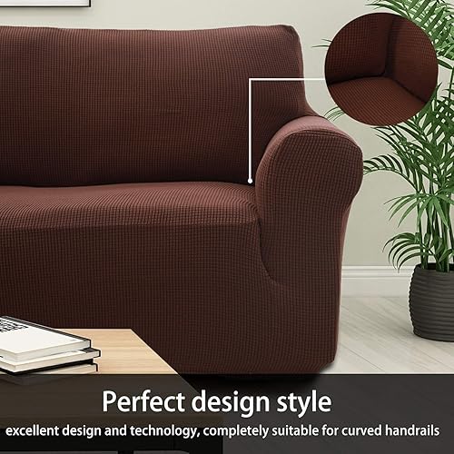 Miniatura 4 de Sapphire Home Juego de fundas de sofá de 3 piezas, fundas para sofá, sofá biplaza y sillón, ajuste elástico, sin arrugas, protector de muebles,