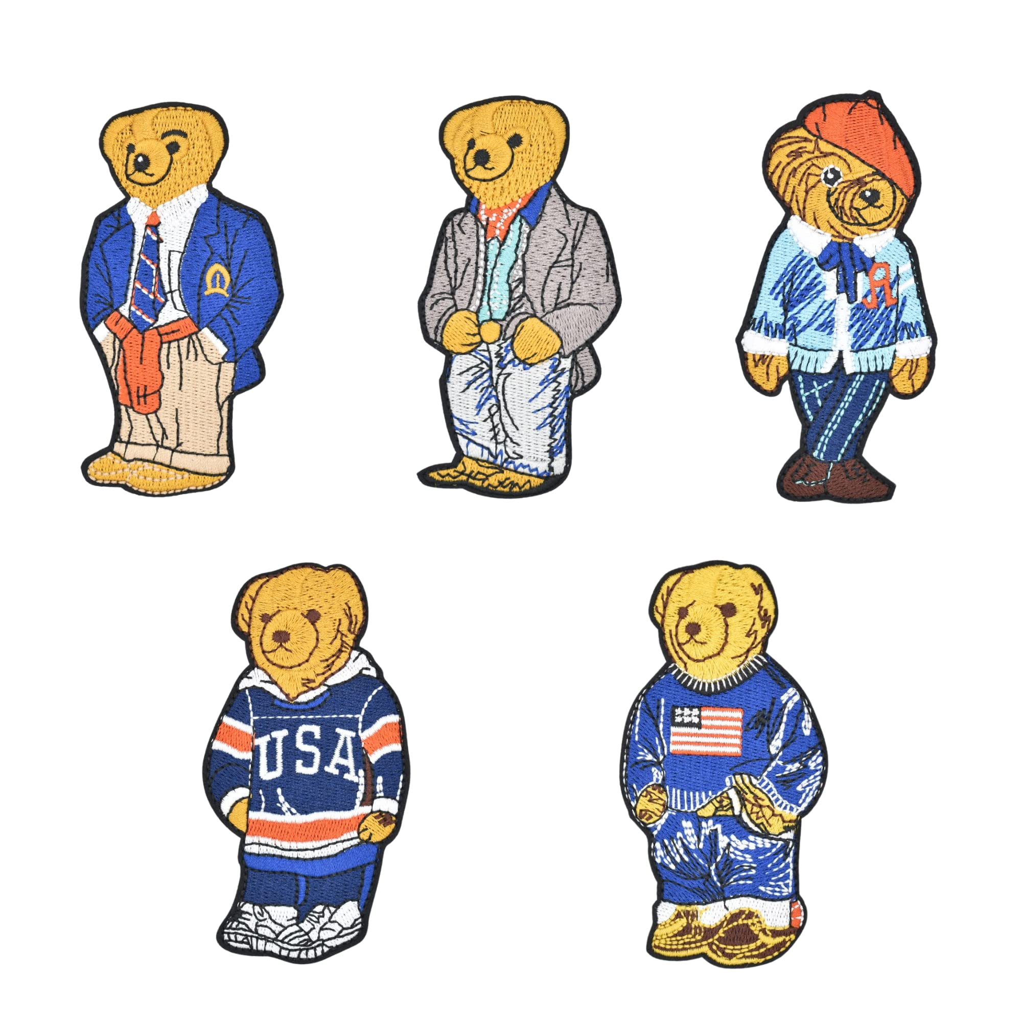 Amazon.com: 5PCS Fashion Bears Embroidered Patches for Clothing