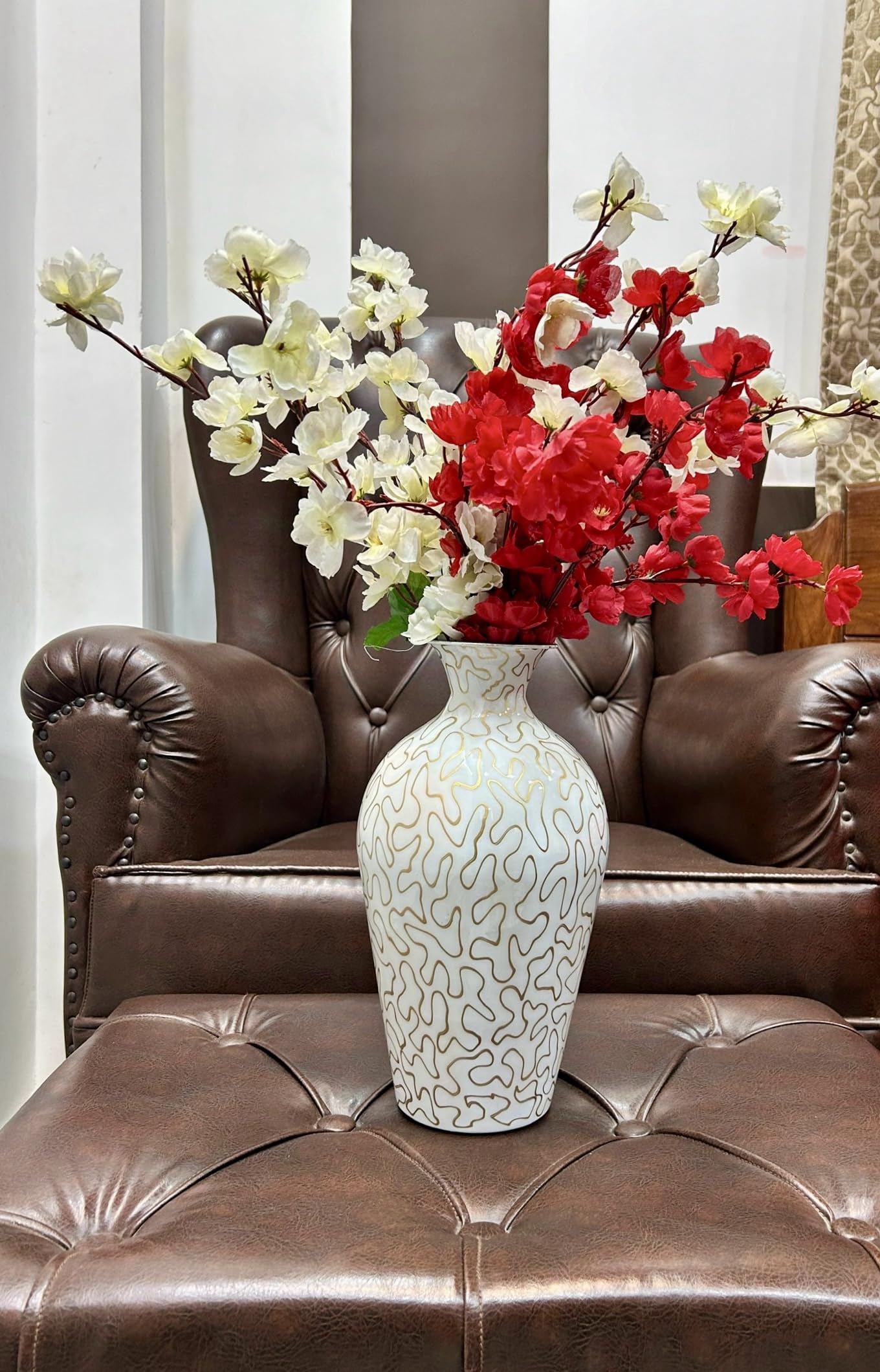 Buy Flower Vase for Home and Office Decoration (12 x 7 inch) Iron