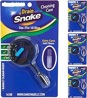 4 X Drain Cleaner Snake Pipe Tool Plumbing Tub Shower Clog Remover Sink Slim 27
