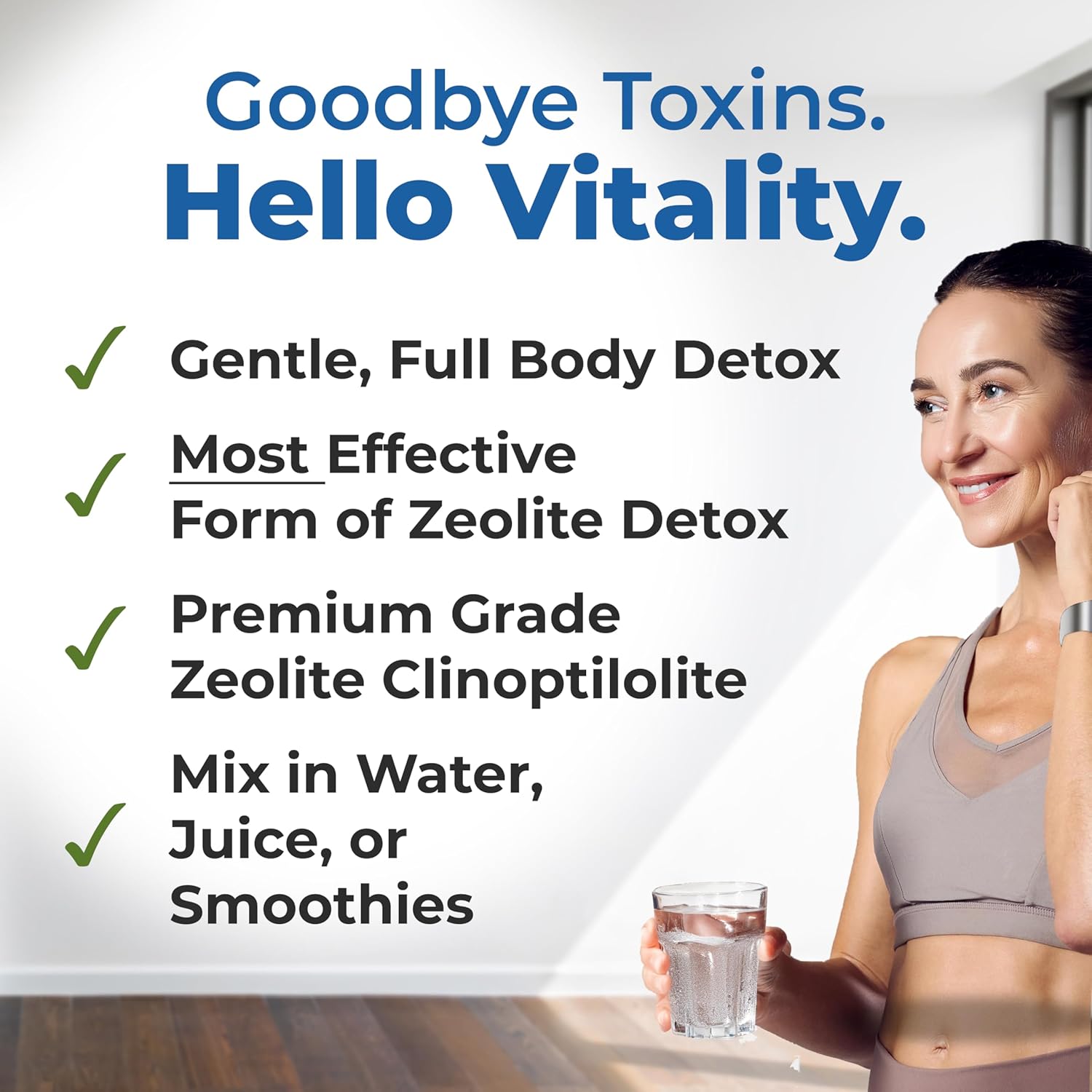 HolyLand Zeolite Cleanse - Zeolite Detox Powder (7.05oz 200 Gram) - Clinoptilolite Natural Activated - Micronized 0-25 - Full Body Detox for Women, Men - Supports Energy, Focus, Immunity, Gut Health