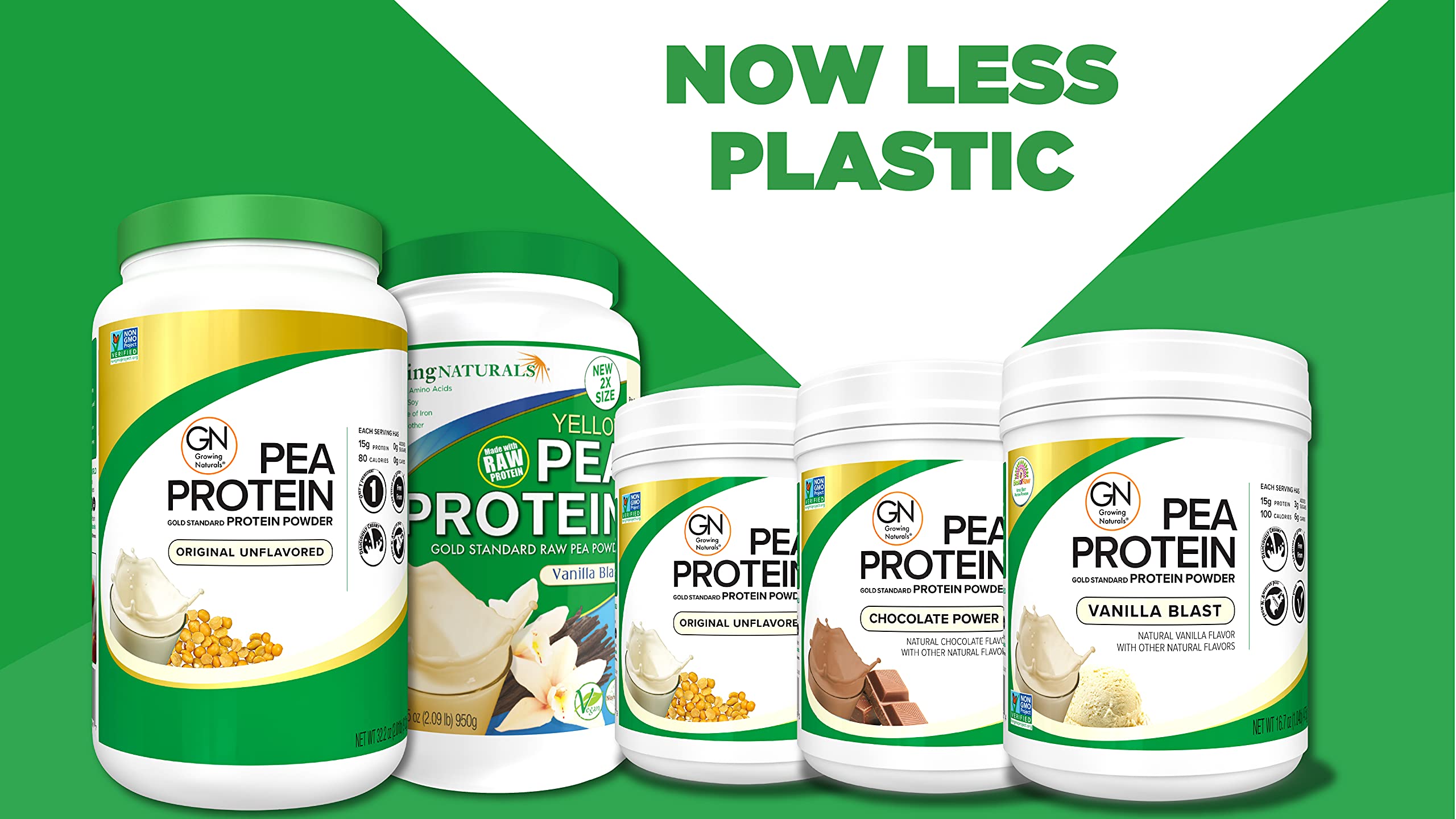Plant Based Protein, Original Gold Standard Raw Pea Protein Powder