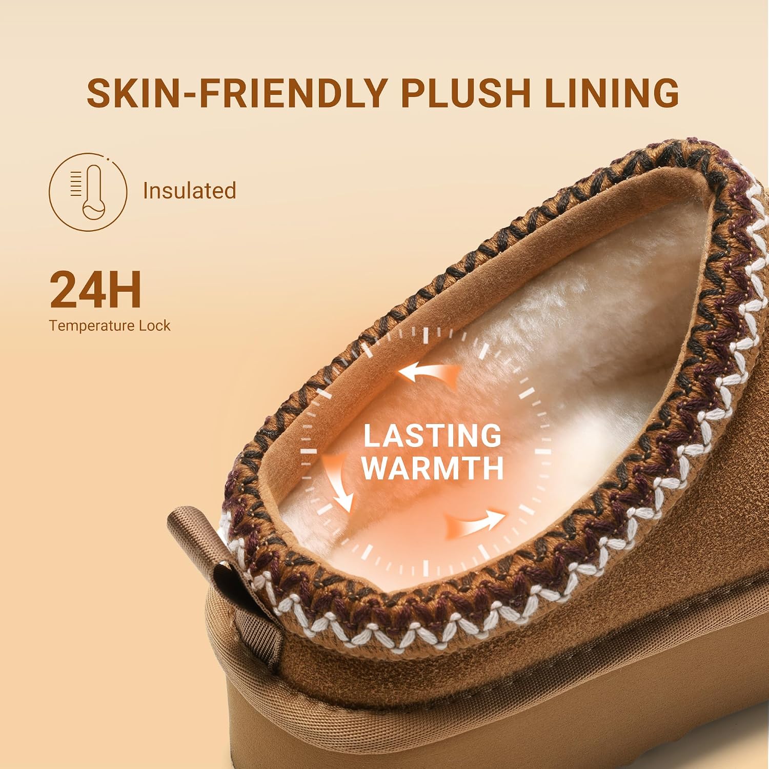 DREAM PAIRS Women's Platform Slippers Genuine Suede Slip On Comfy Memory Foam Home Slipper Shoes for Indoor Outdoor
