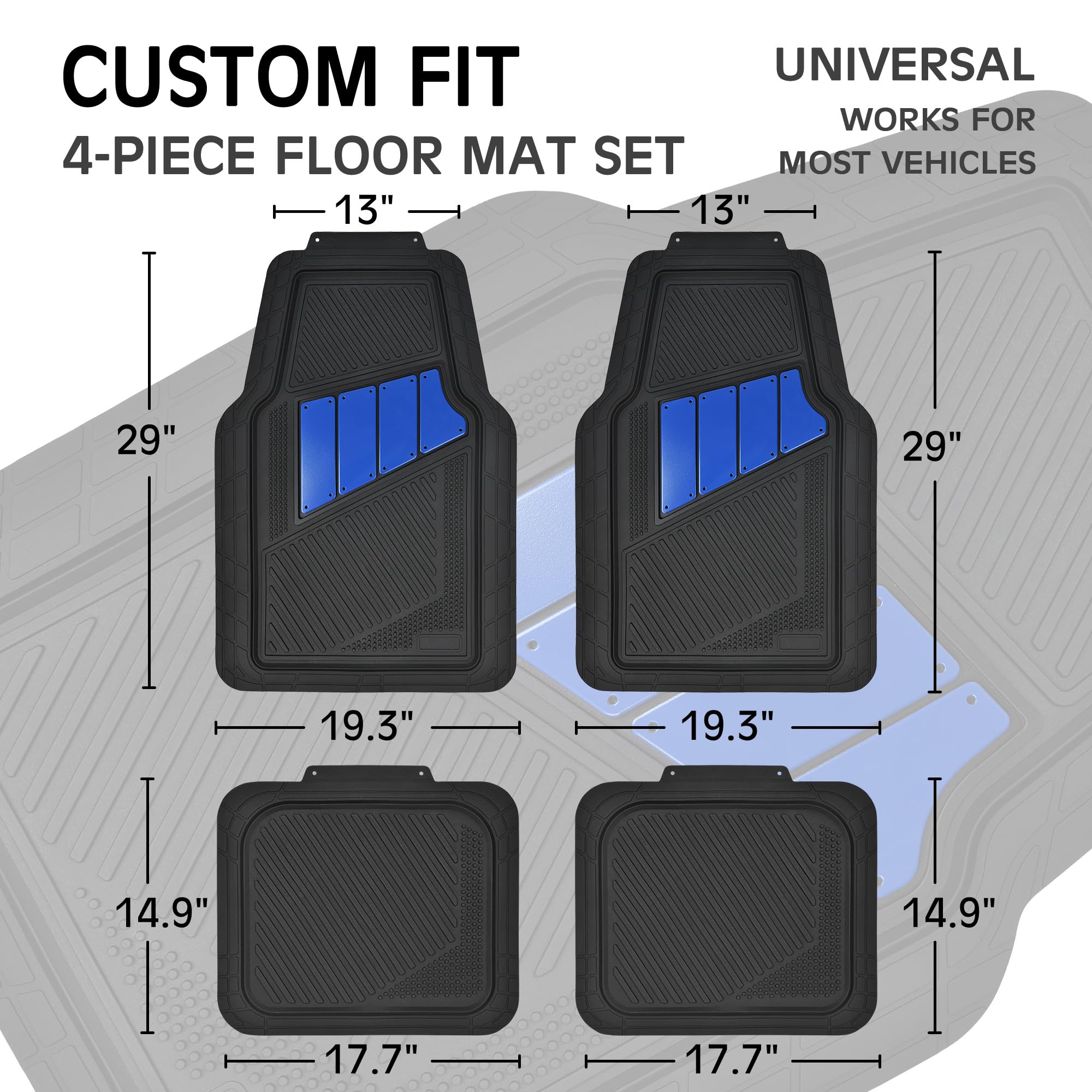 FCM - Tailored Rubber Car Mats - Fits MG HS (Manual) 2020-2025