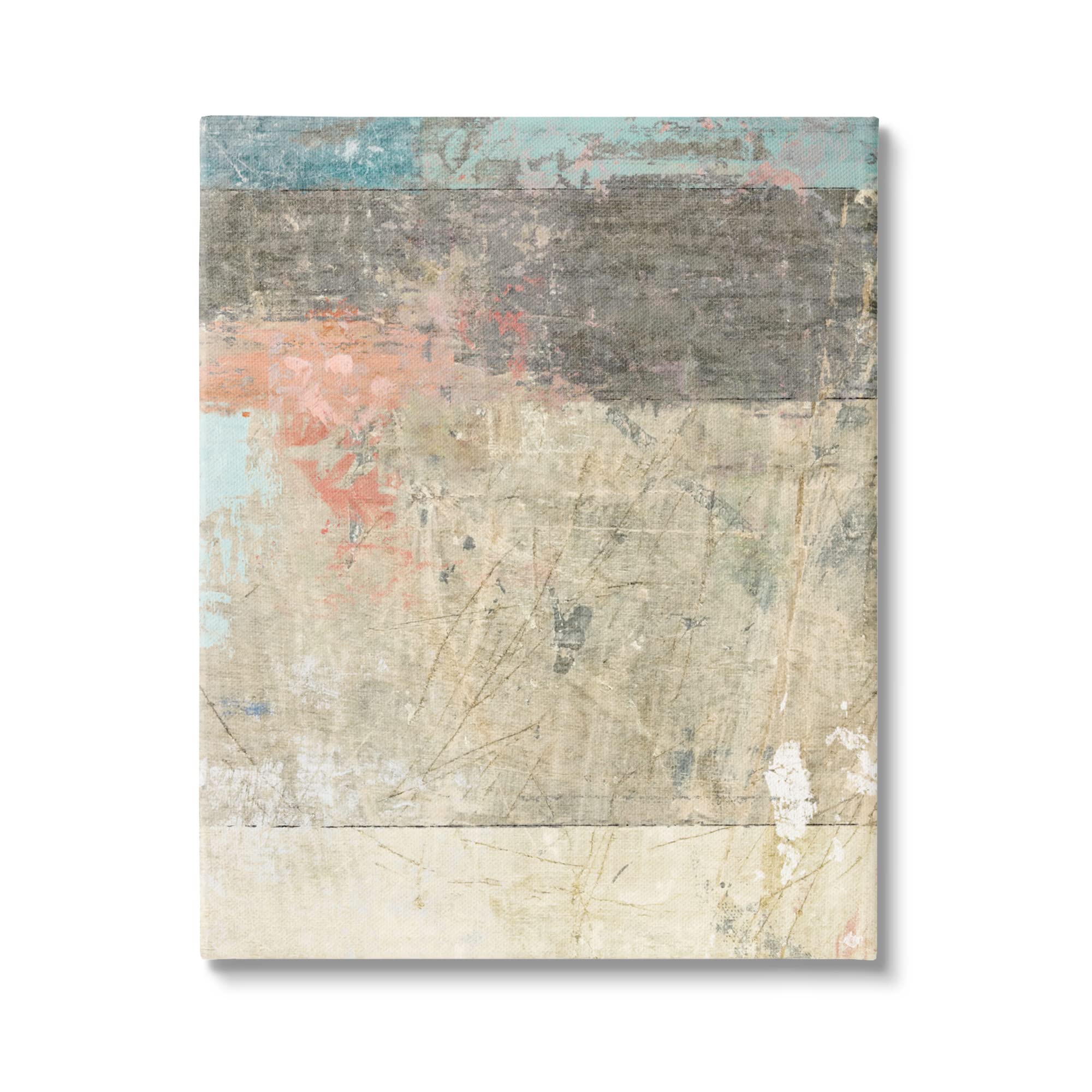 Stupell Industries Urban Layered Abstract Collage Canvas Wall Art, Design by Suzanne Nicoll