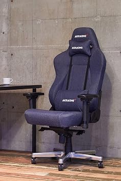 AKRacing Office Chair, Gaming Chair, Premium Denim Material, 180° Reclining, Home Use, Remote,