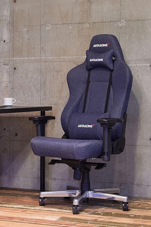 AKRacing Office Chair, Gaming Chair, Premium Denim Material, 180° Reclining, Home Use, Remote,