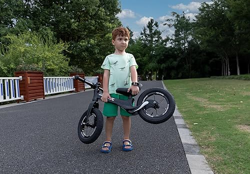 Miniatura 2 de CXWXC Bicicleta de equilibrio de 12 pulgadas para niños de 24 meses a 5 años, bicicleta de equilibrio para niños con reposapiés, bicicleta de