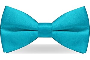 Turquoise Pre-Tied Bow Tie for Men: Add a Dash of Aquatic Elegance...