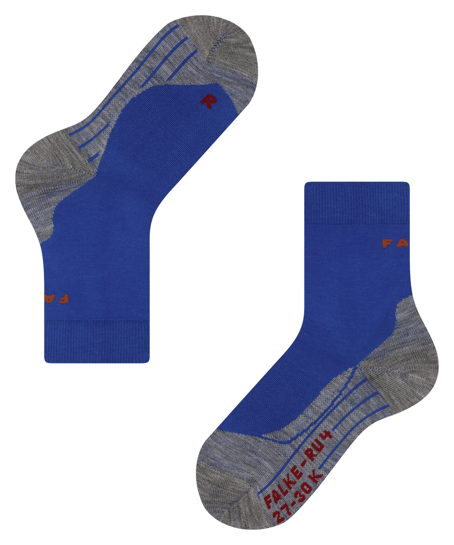 FALKE Unisex Dzieci RU4 Skarpety Do Biegania średnio wyściełane zapobiegające pęcherzom długie wegańskie sportowe szybkoschnąca oddychająca bawełna materiał funkcyjny 1 Para