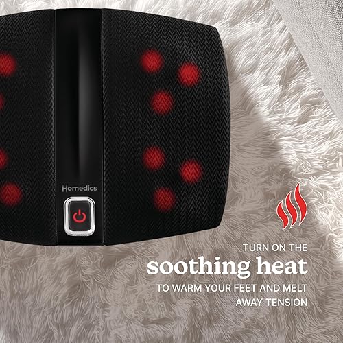 Vista 6 de HoMedics Shiatsu Select - Masajeador de pies con calor, masajeador de pies Shiatsu con calor, amasado terapéutico y rodamiento, 4 cabezales