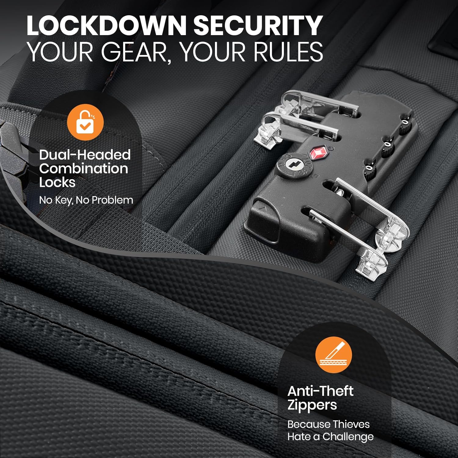 Fanwoli Vacuum Rolling Travel Backpack, Carry On Luggage with TSA Lock & Anti Theft Zipper, 70L Expandable Airback with Compression Pump, Waterproof Laptop Bag Ideal for Flight & Business - Image 4