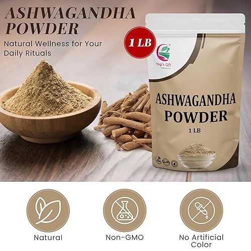 Vista 19 de Raíz de Ashwagandha 1 libra Hierba Ashwagandha seca 100% secado naturalmente Withania Somnifera El mejor tamaño de partícula para hacer té
