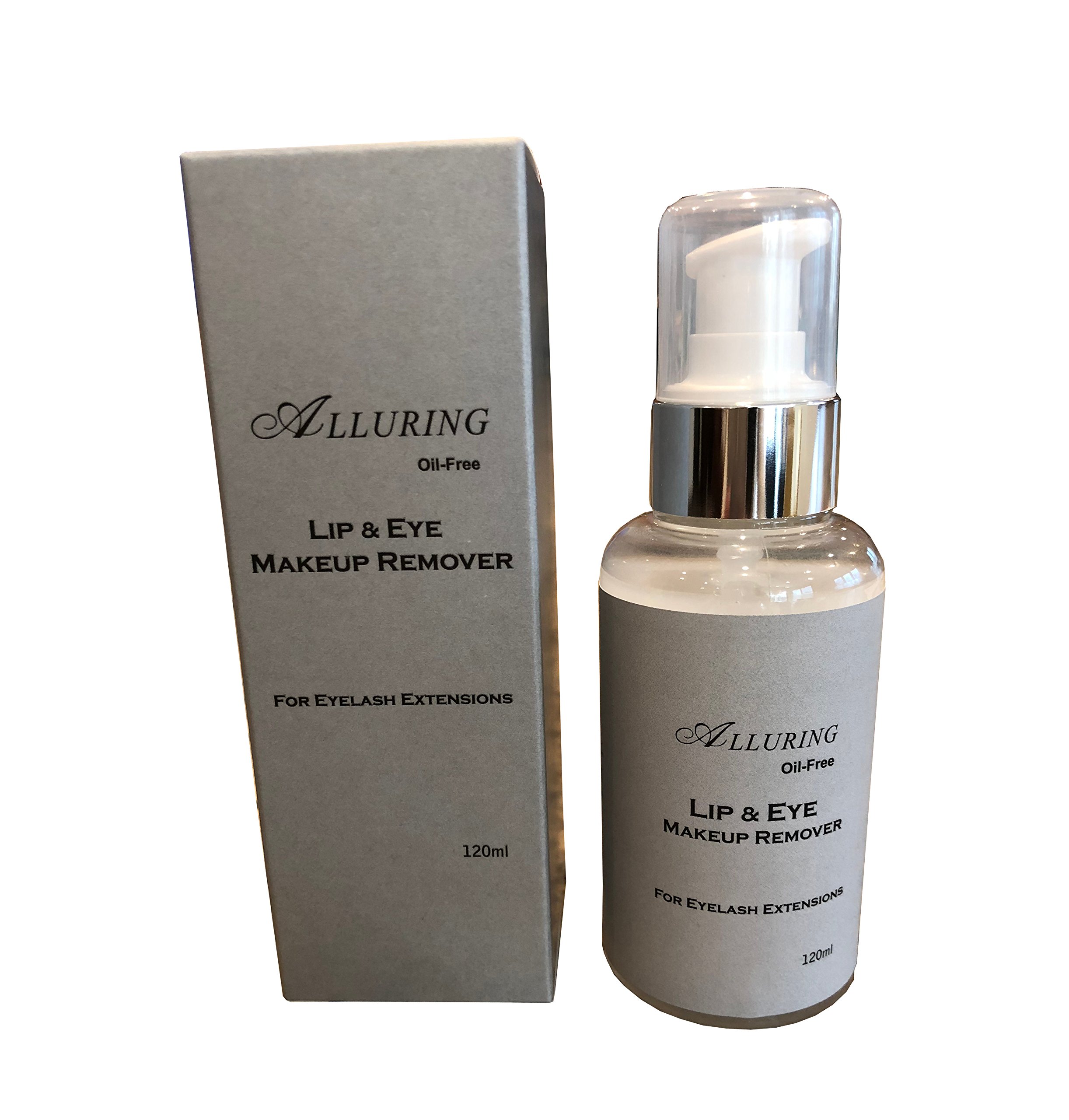 Eyelash Extensions Lips & Eye Makeup remover/Oil Free/Gentle/No Burn/Lash Extension Make-up Remover by Alluring Lashes 100ml