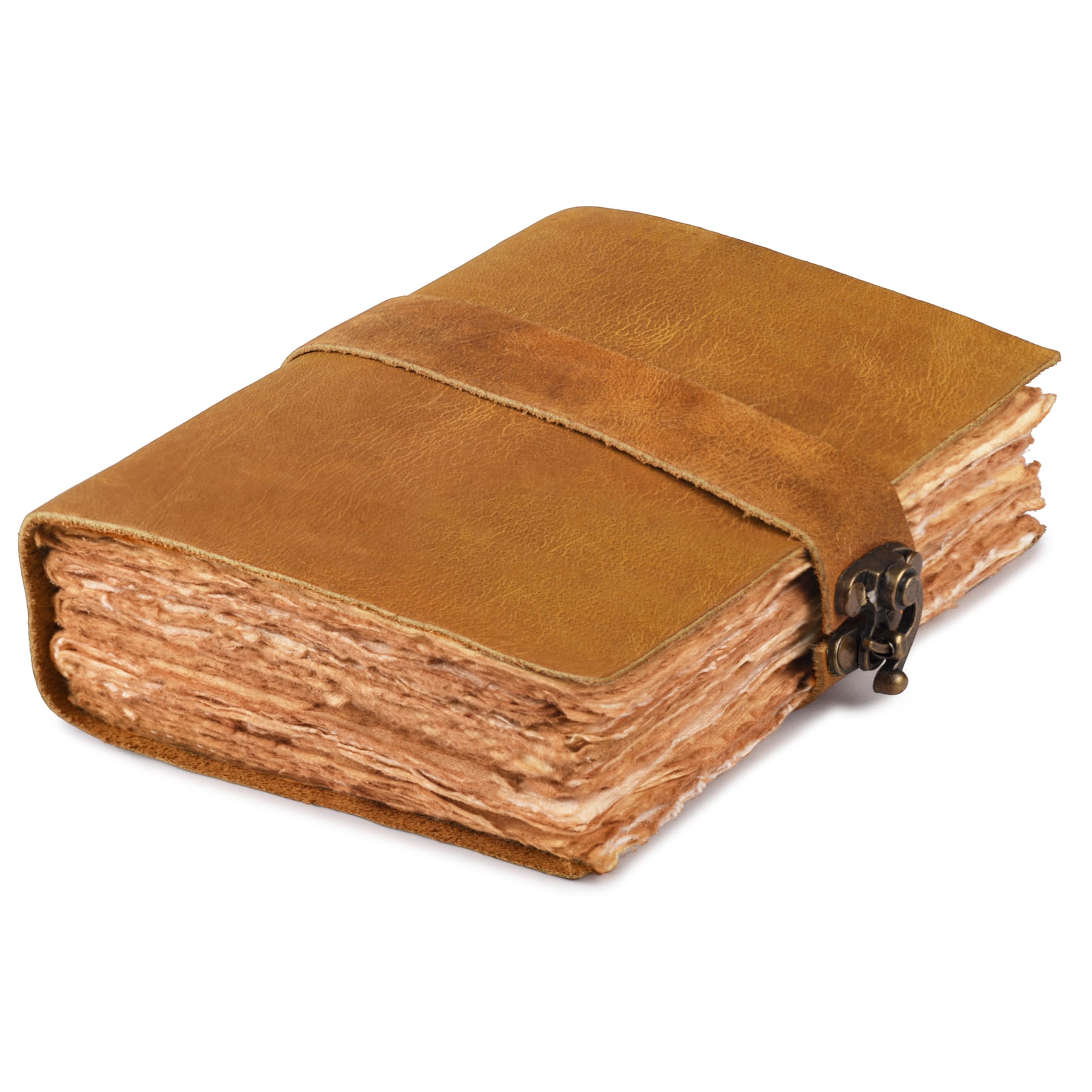 FaceLock-Vintage leather Journal in 3 Sizes (Mango, FaceLock-Mango-A4)